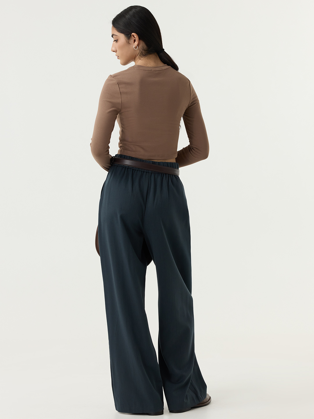 Лонгслив коричневый для женщин 48267-13 59