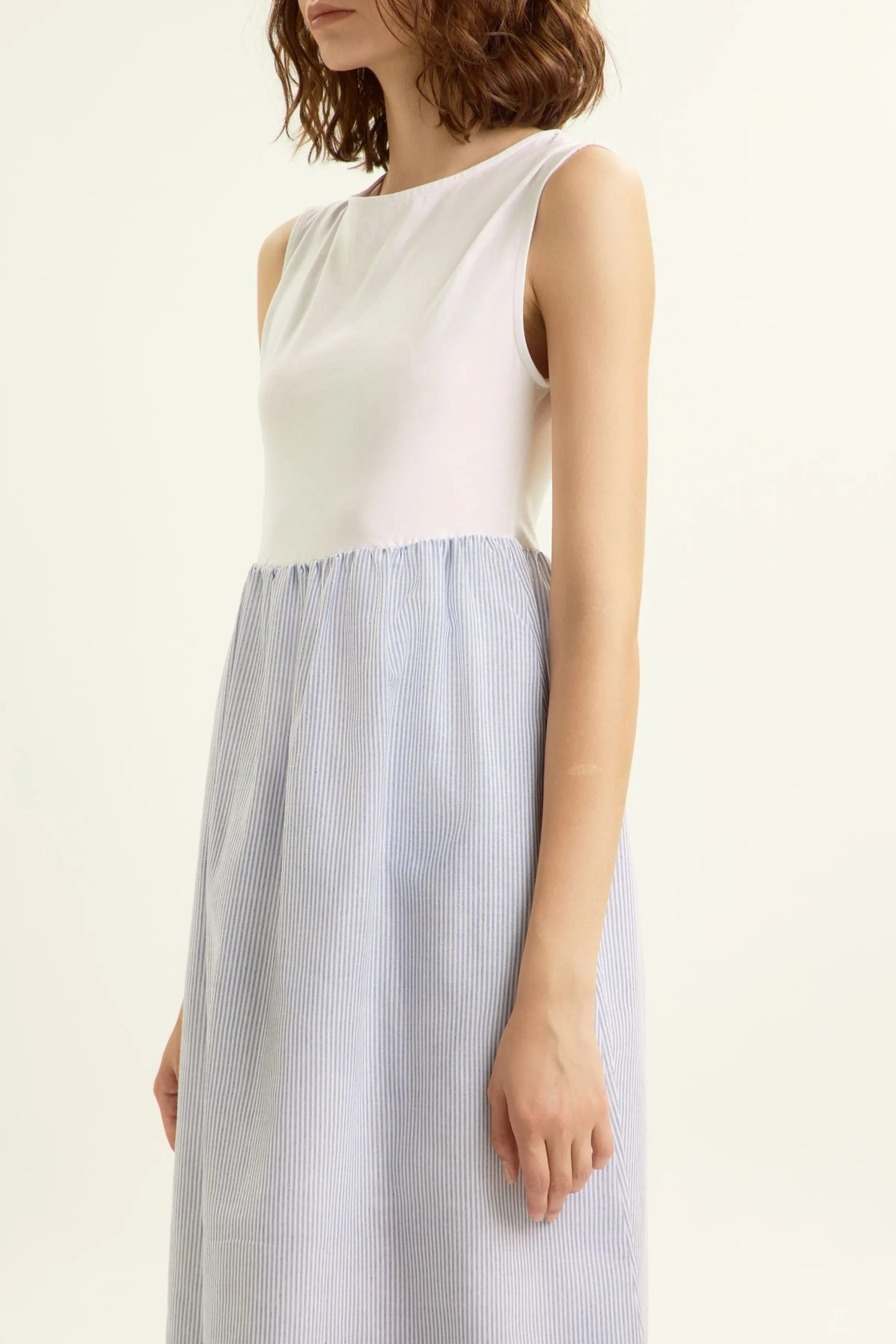 Платье бело-голубая полоска для женщин 45200-47 54