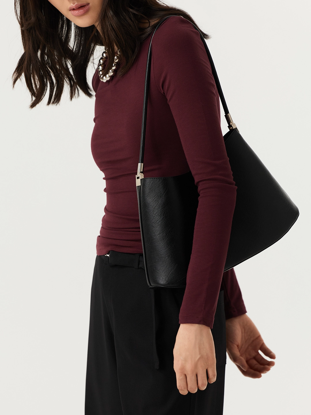 Лонгслив бордовый для женщин 48108-67 59