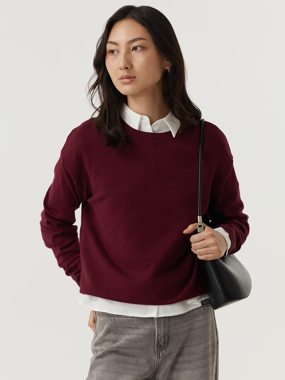 Джемпер бордовый для женщин 48103-67 60