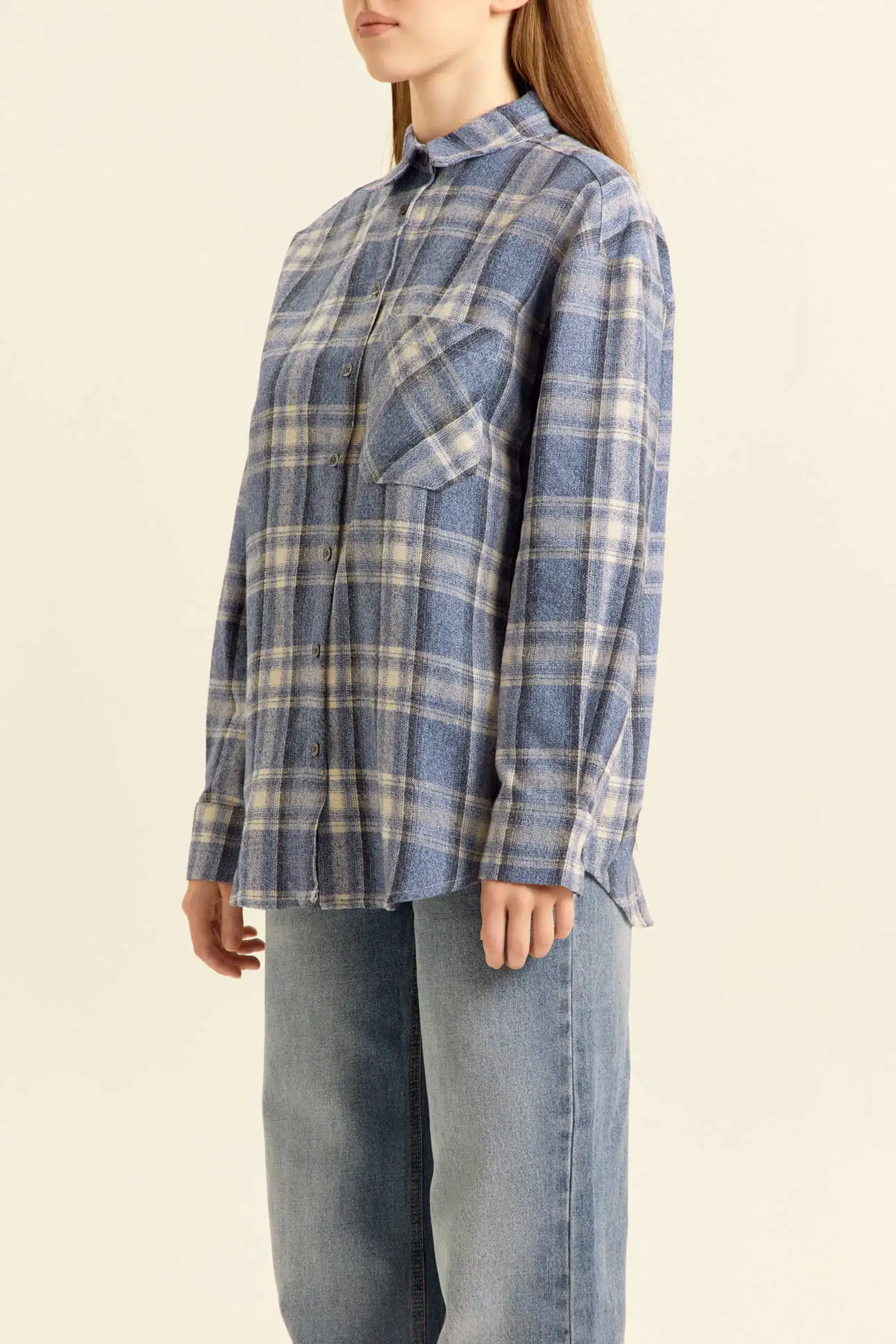 Рубашка голубой для женщин 46309-10 66