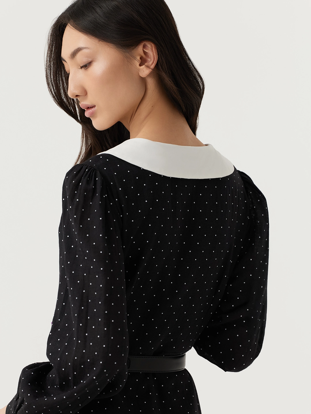 Платье черный в белый горошек  для женщин 48228-298 54