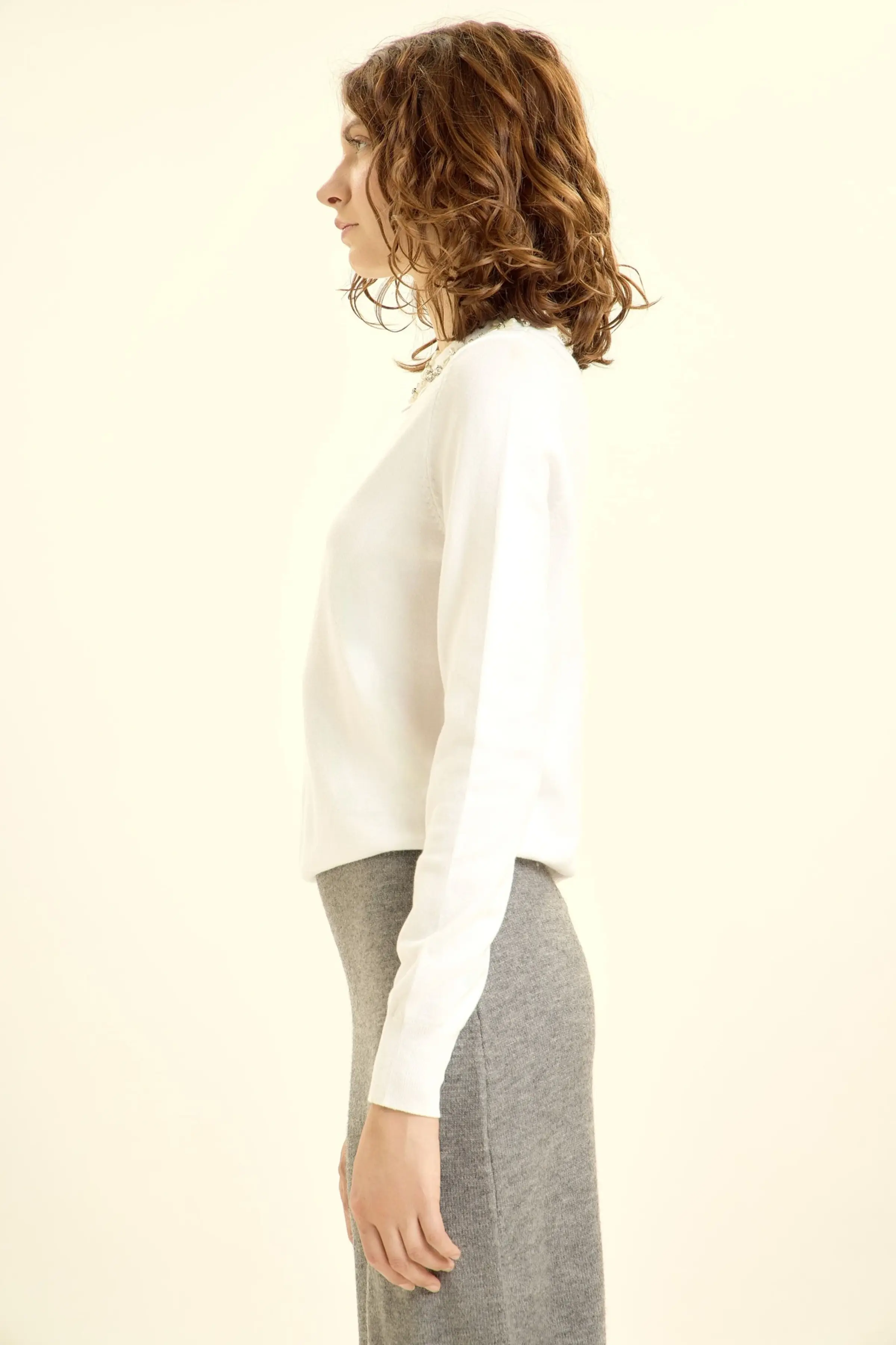 Джемпер белый для женщин 46196-4 60