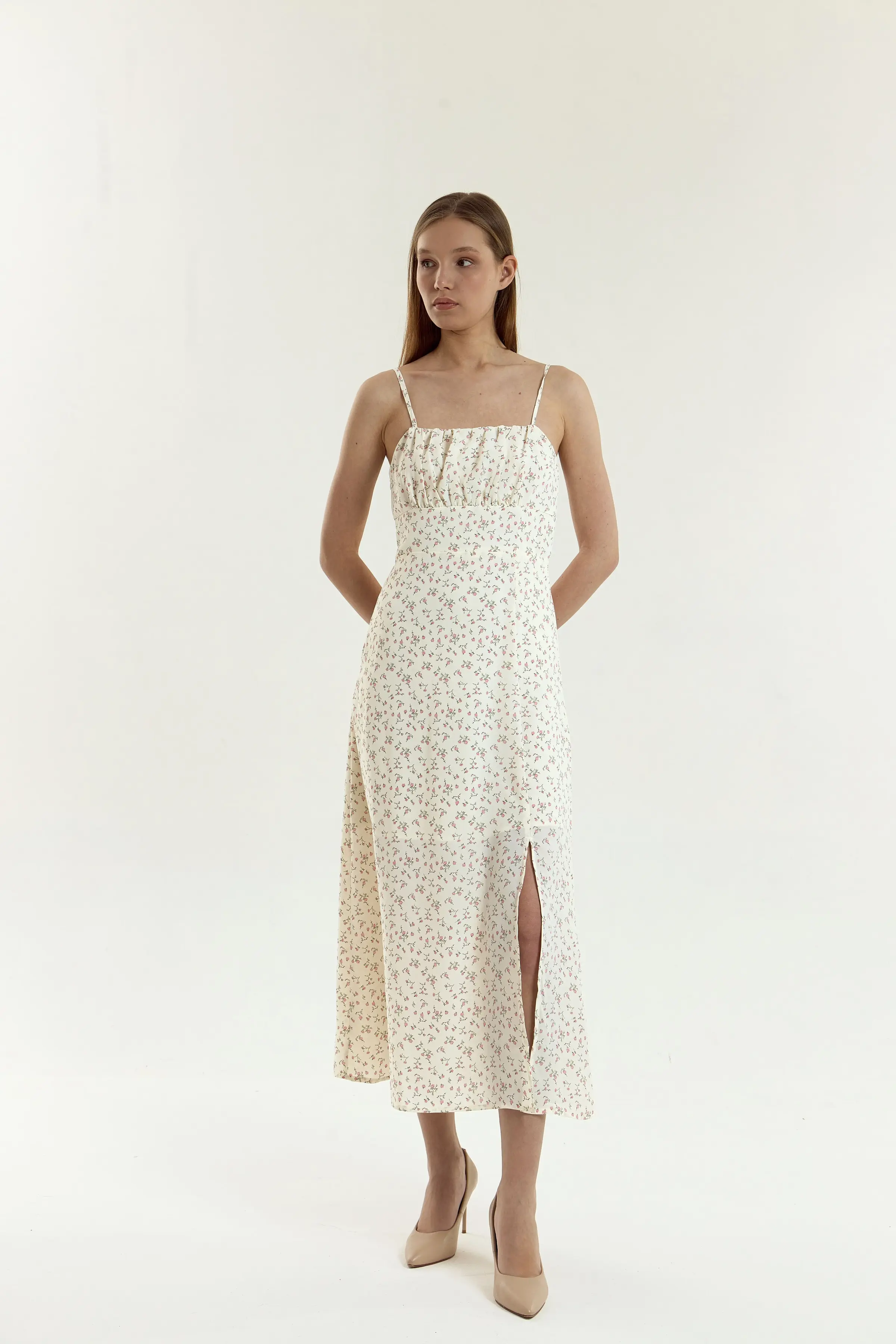 Сарафан белый в цветочек для женщин 45285-134 48