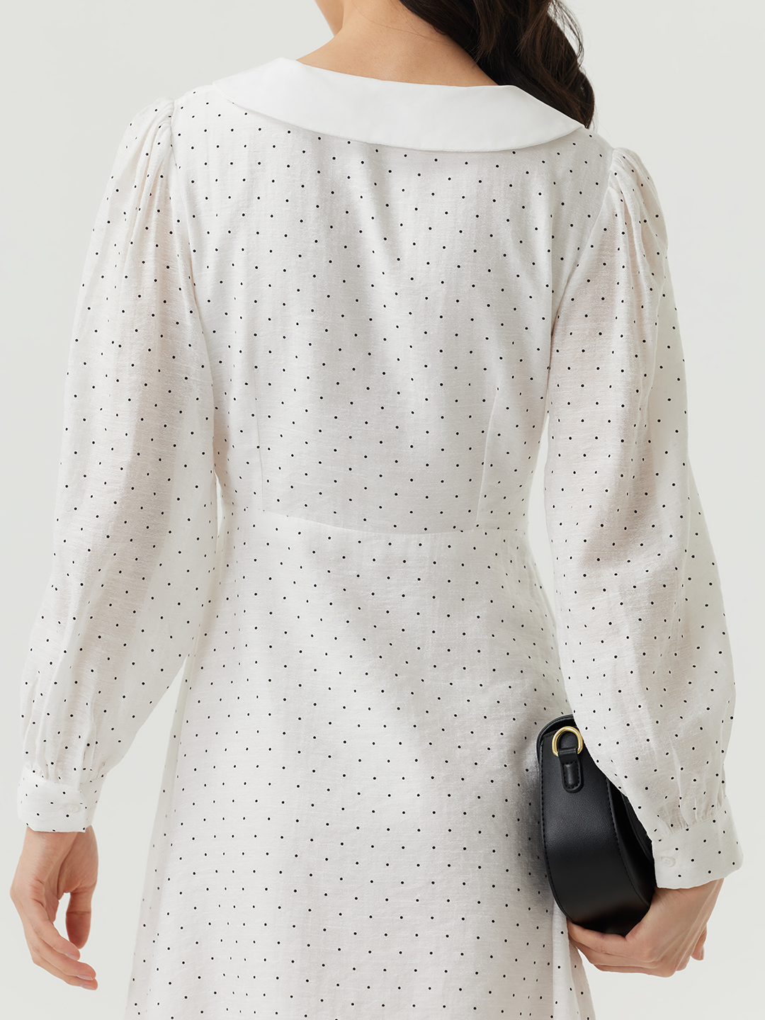 Платье белый в черный горошек  для женщин 48228-297 54