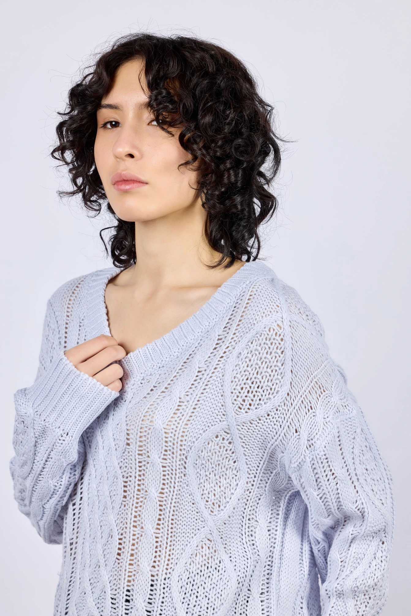 Свитер голубой для женщин 43119-10 65