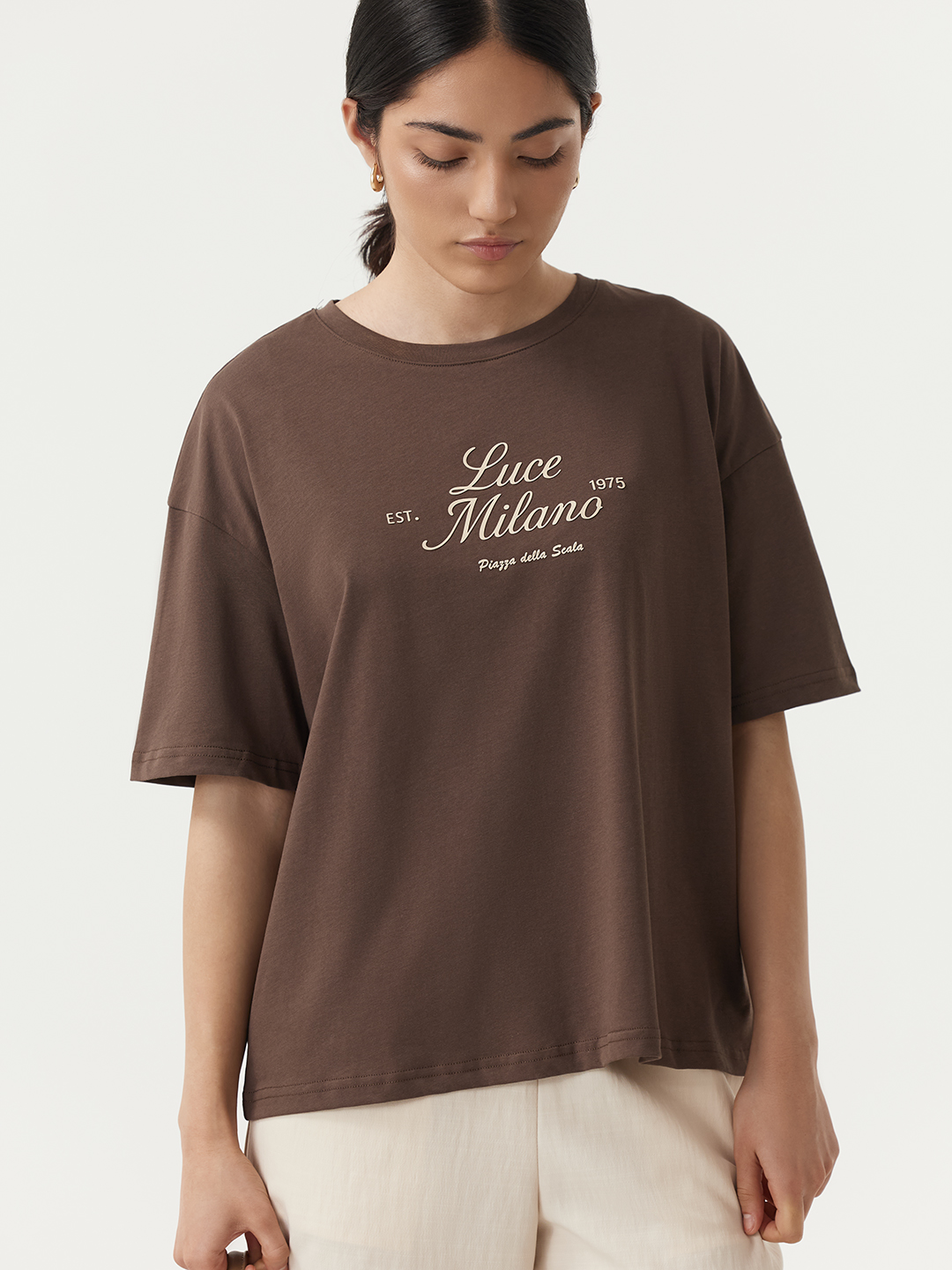 Футболка коричневый для женщин 48183-13 67