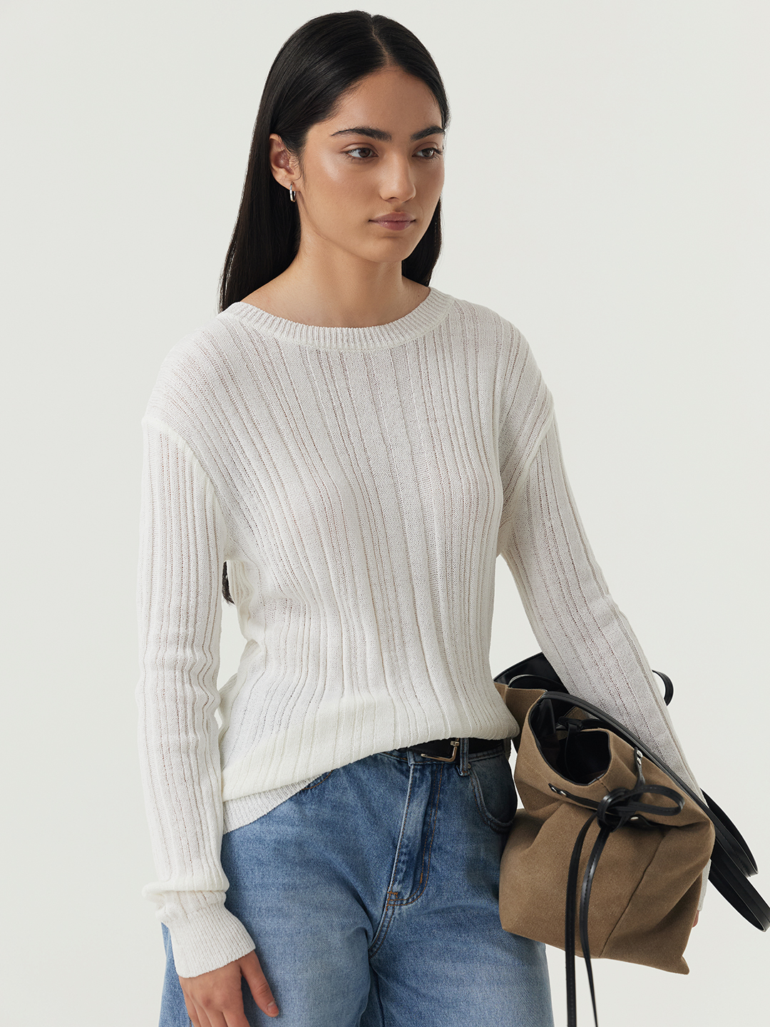 Джемпер белый для женщин 48126-4 60