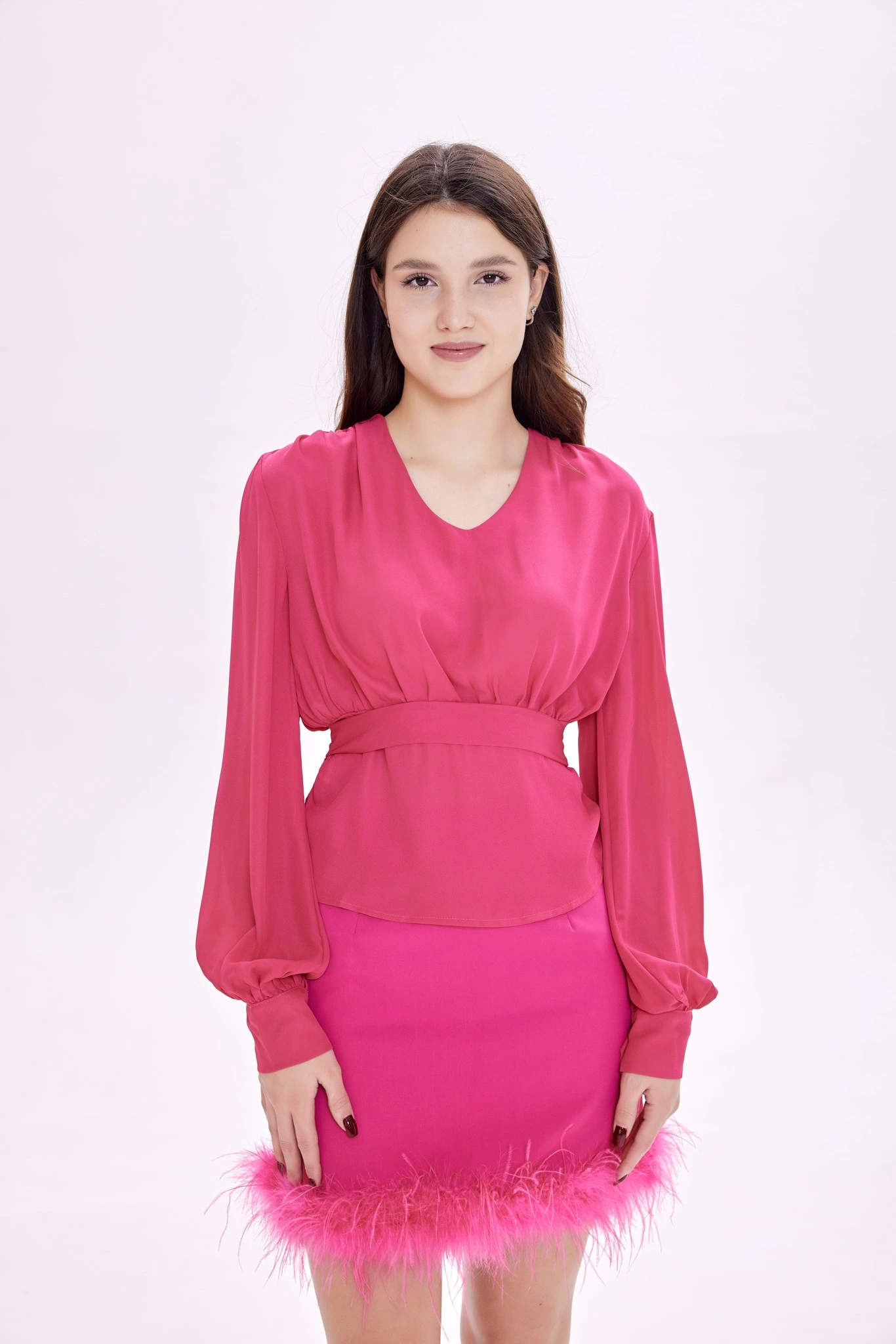 Блузка фуксия для женщин 39254-22 28