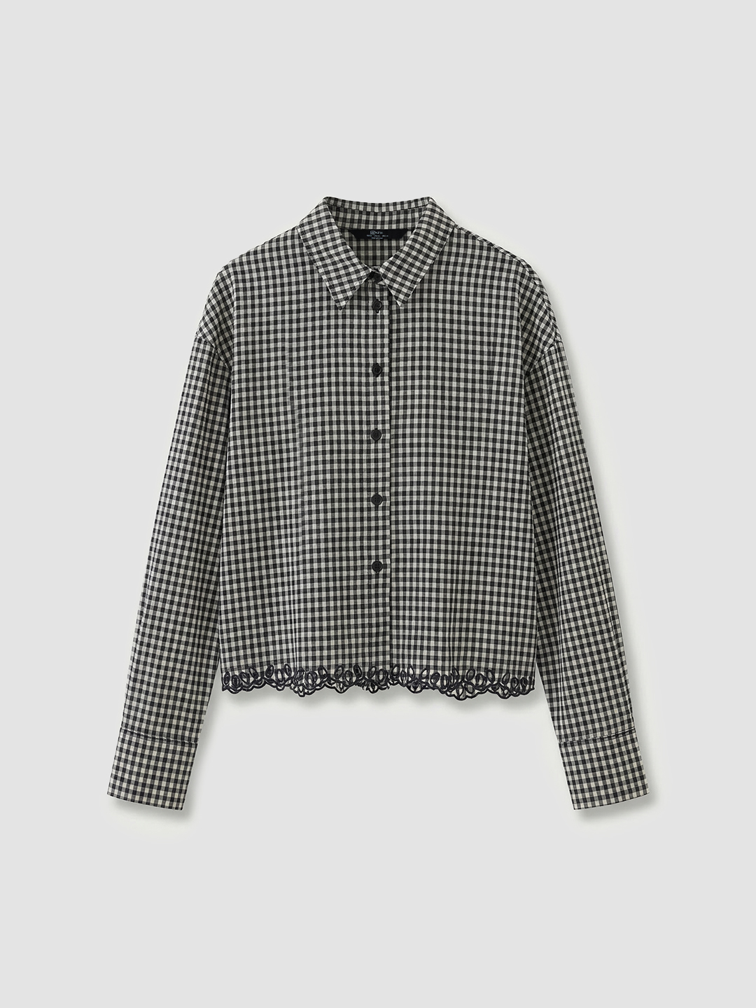 Рубашка бело-черная клетка для женщин 48256-56 66