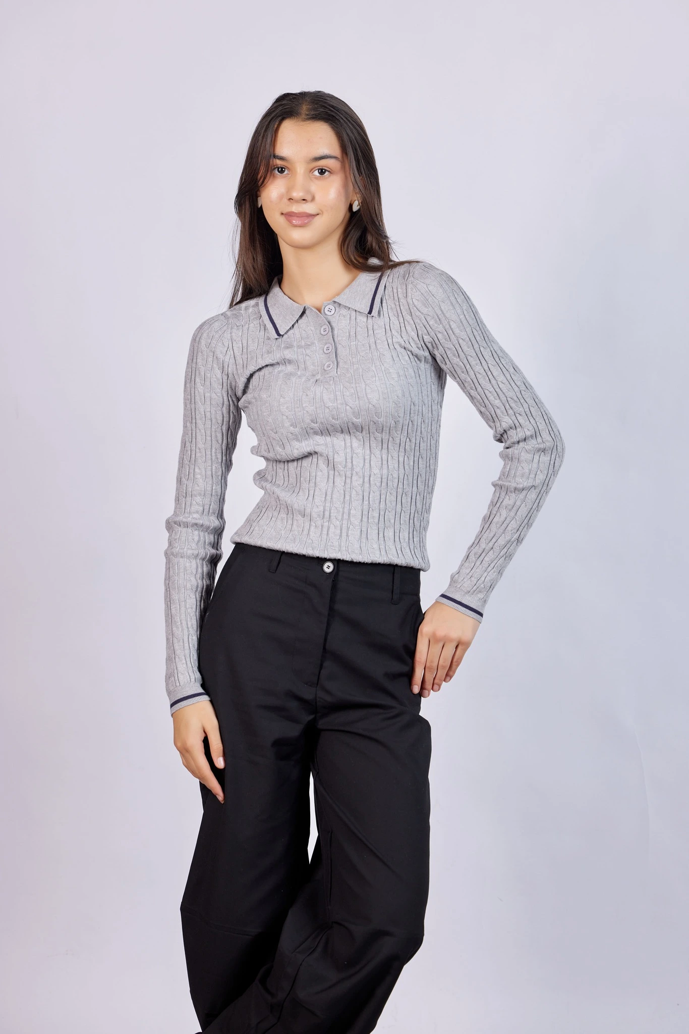 Джемпер светло-серый для женщин 43177-9 60