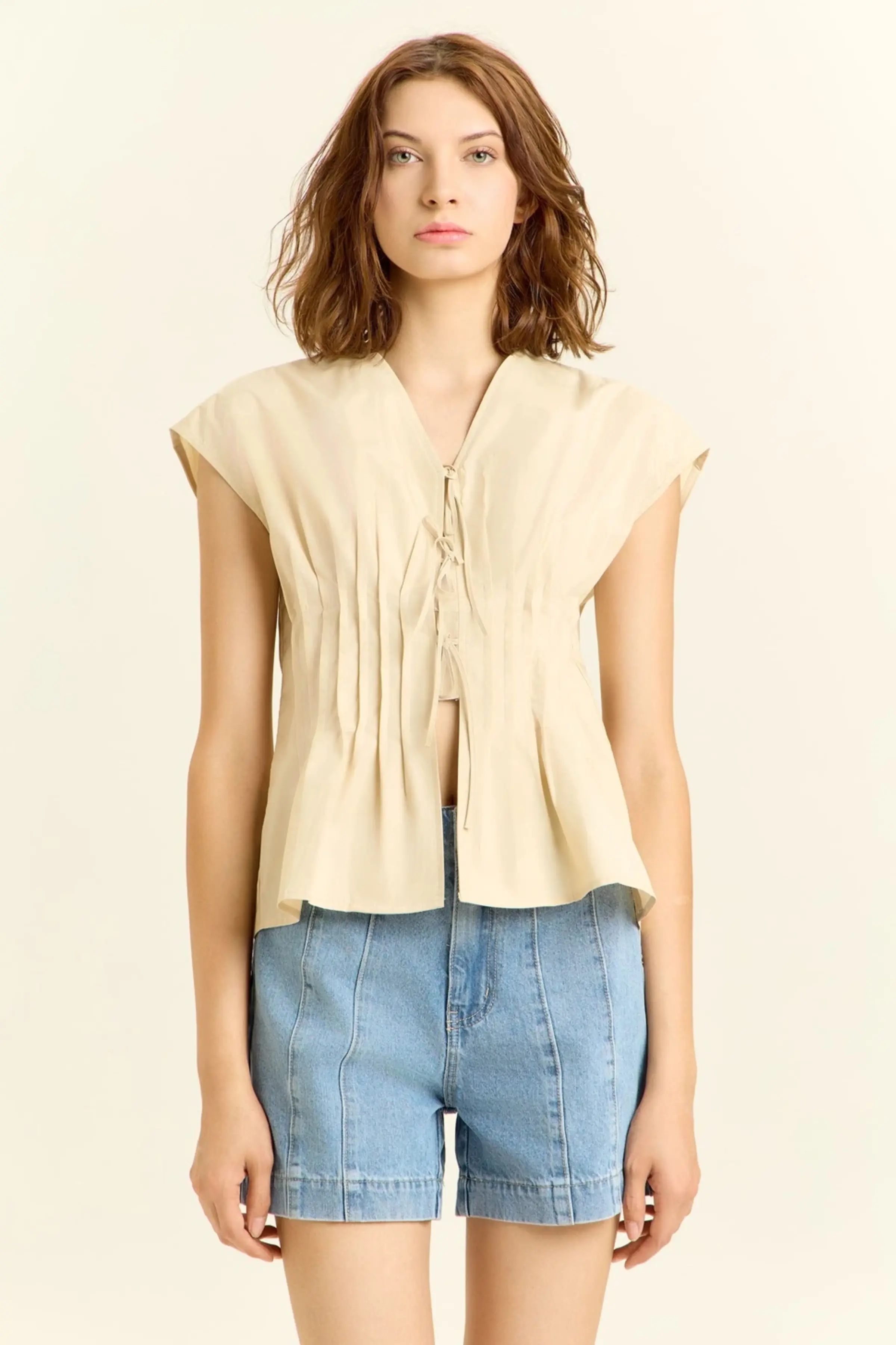 Блузка бежевый для женщин 45115-15 28