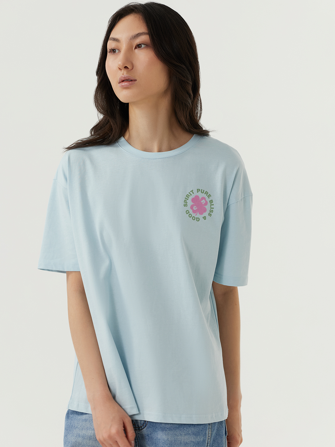 Футболка голубой для женщин 48114-10 67