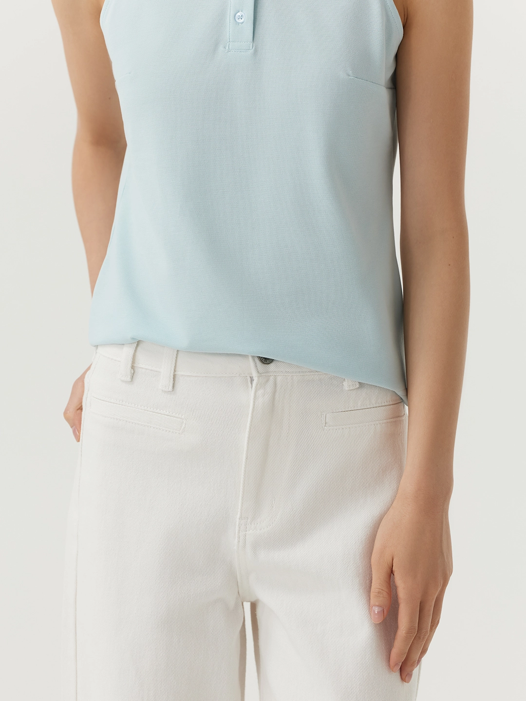 Топ голубой для женщин 48217-10 46