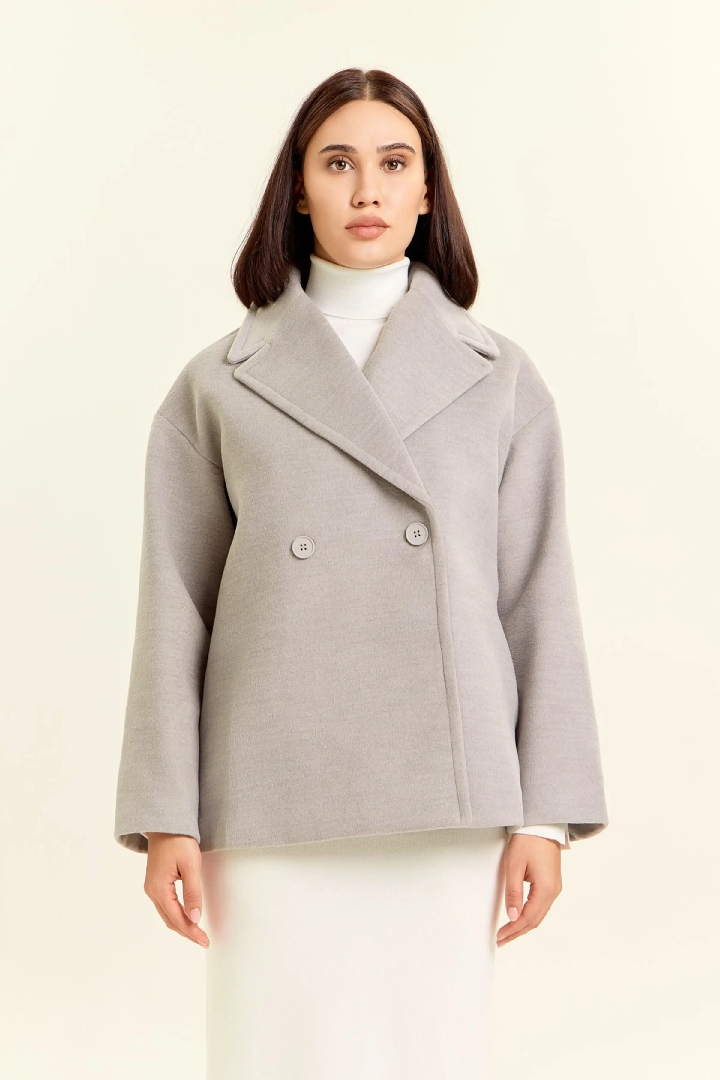 Пальто серый для женщин 47107-61 53