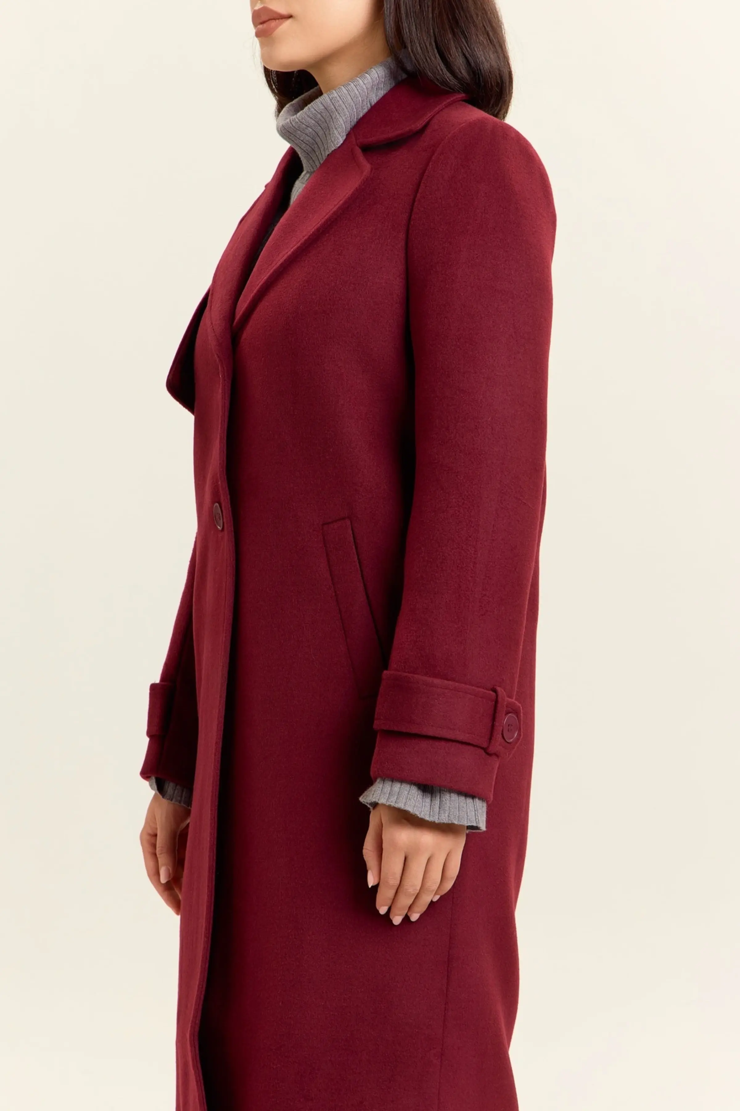 Пальто бордовый для женщин 47103-67 53