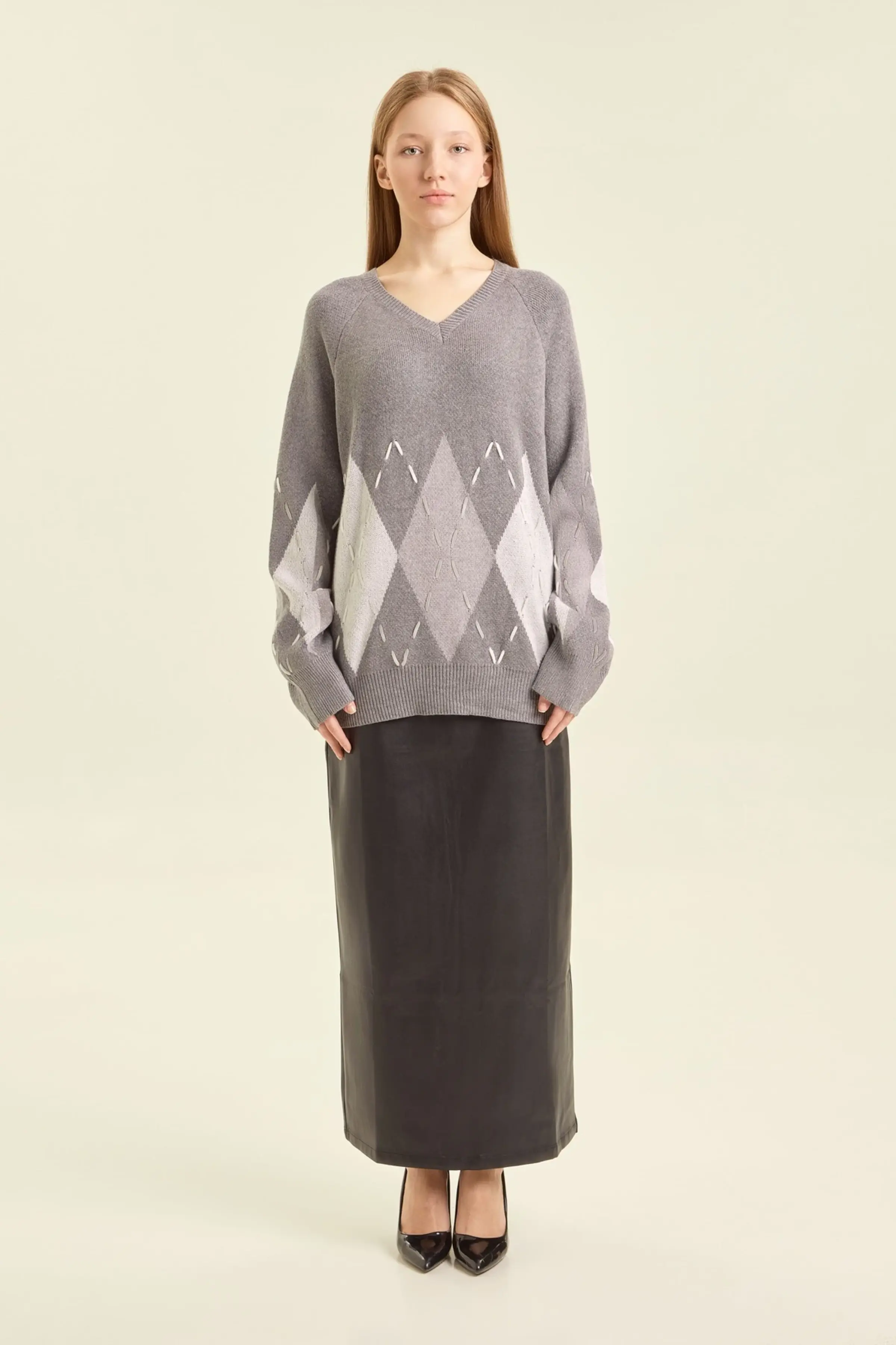 Свитер серый для женщин 47161-61 65