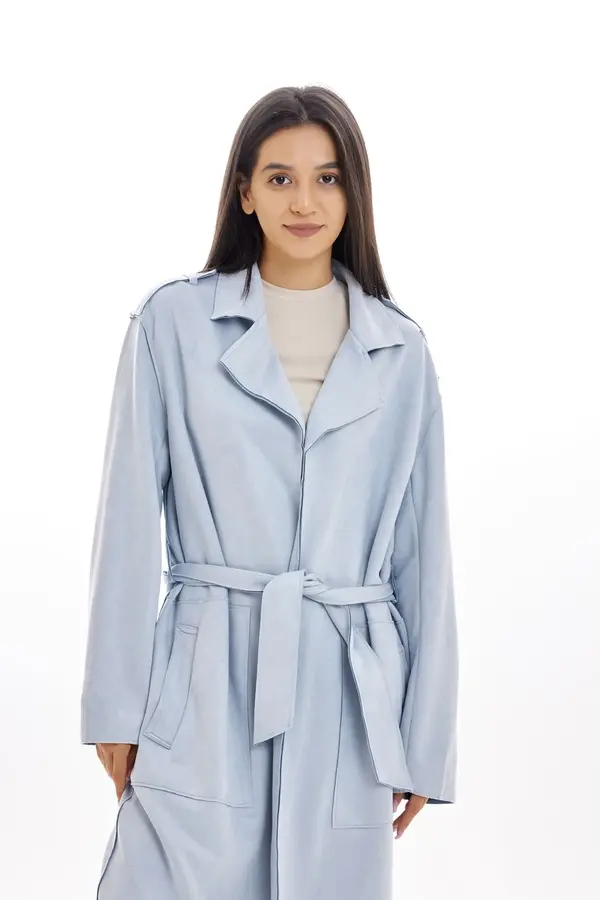 Плащ голубой для женщин 353/521/38279-10 49