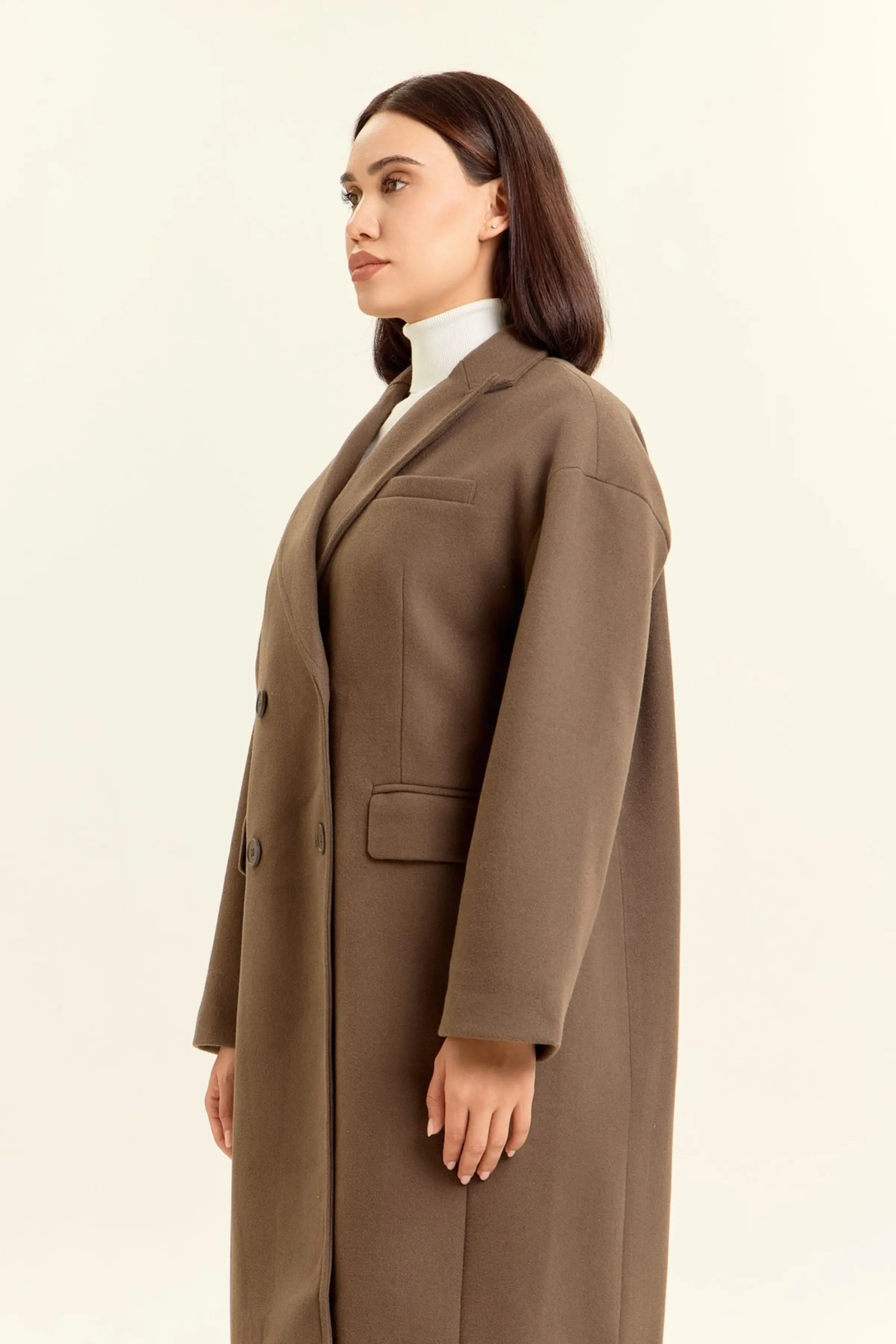 Пальто коричневый для женщин 47110-13 53