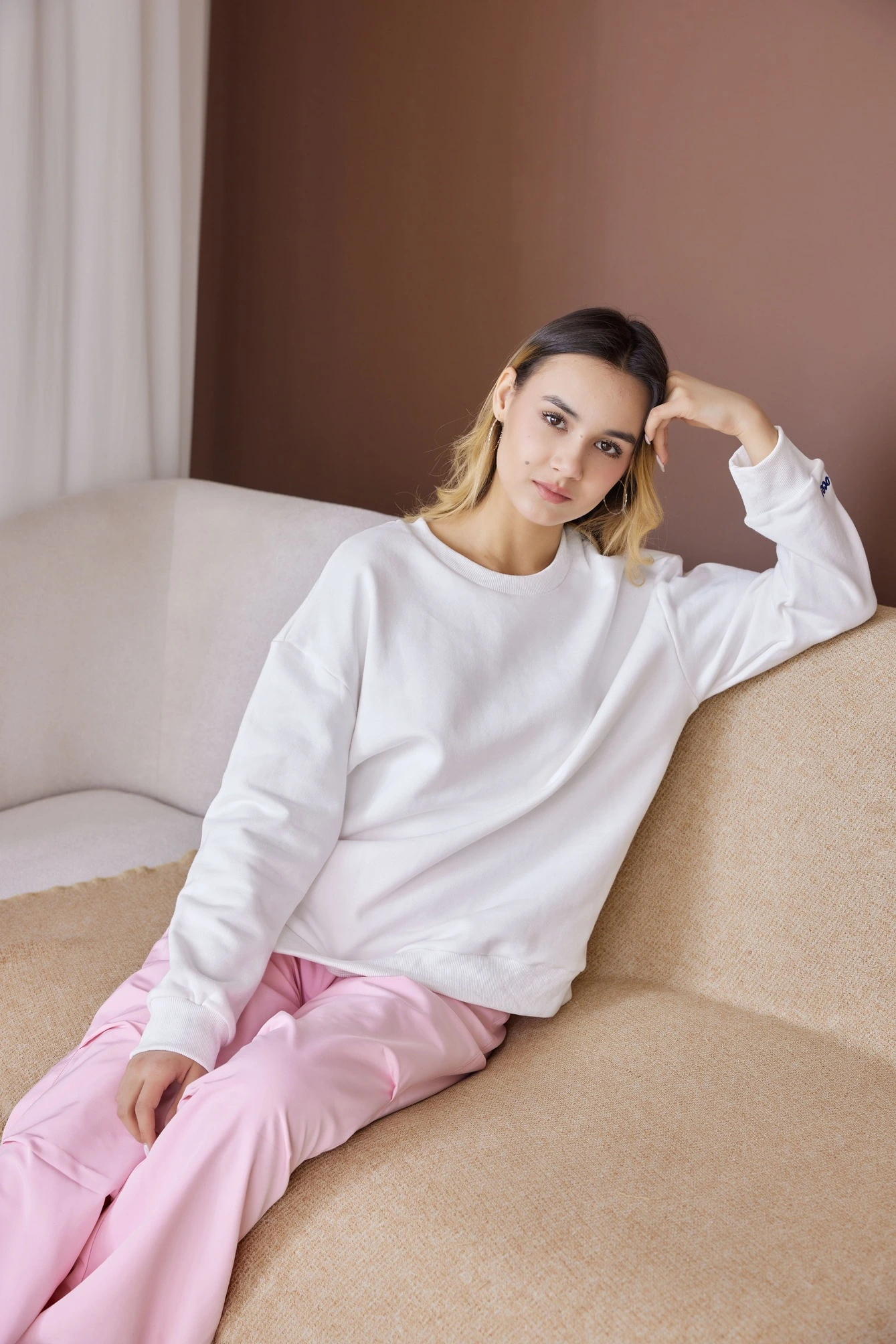 Толстовка бело-синий для женщин 40191-111 55