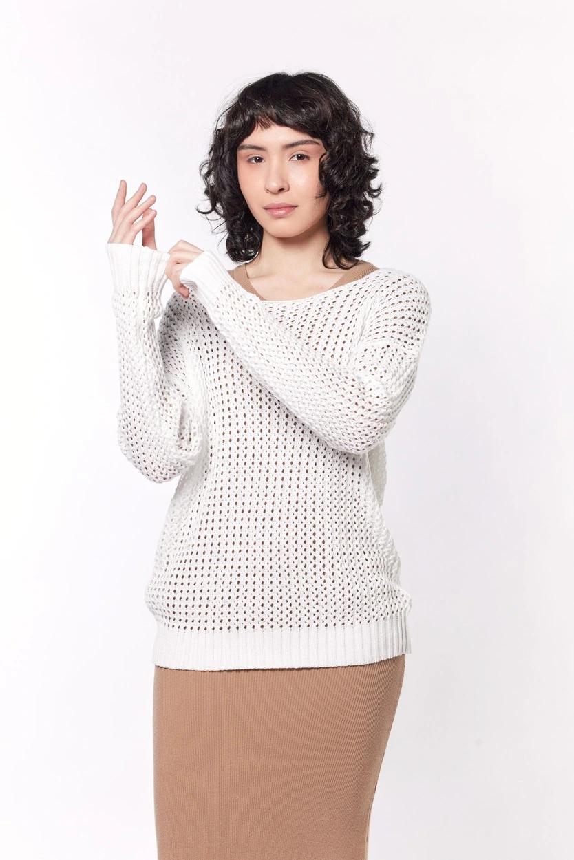 Джемпер белый для женщин 44240-4 60