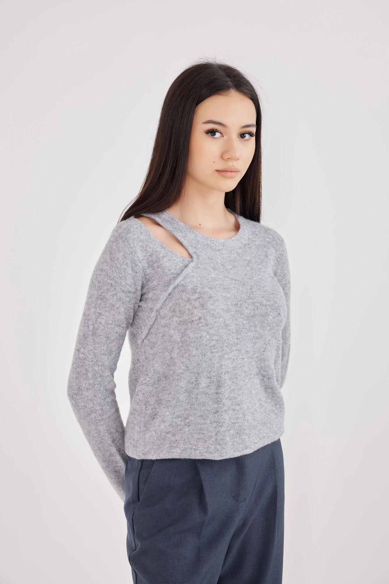 Джемпер серый для женщин 42217-61 60