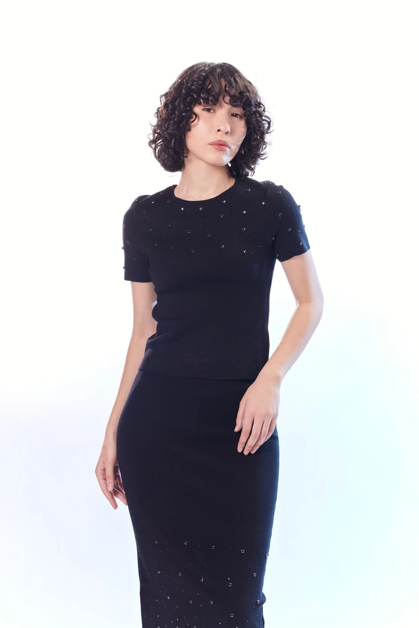 Джемпер черный для женщин 44185-1 60