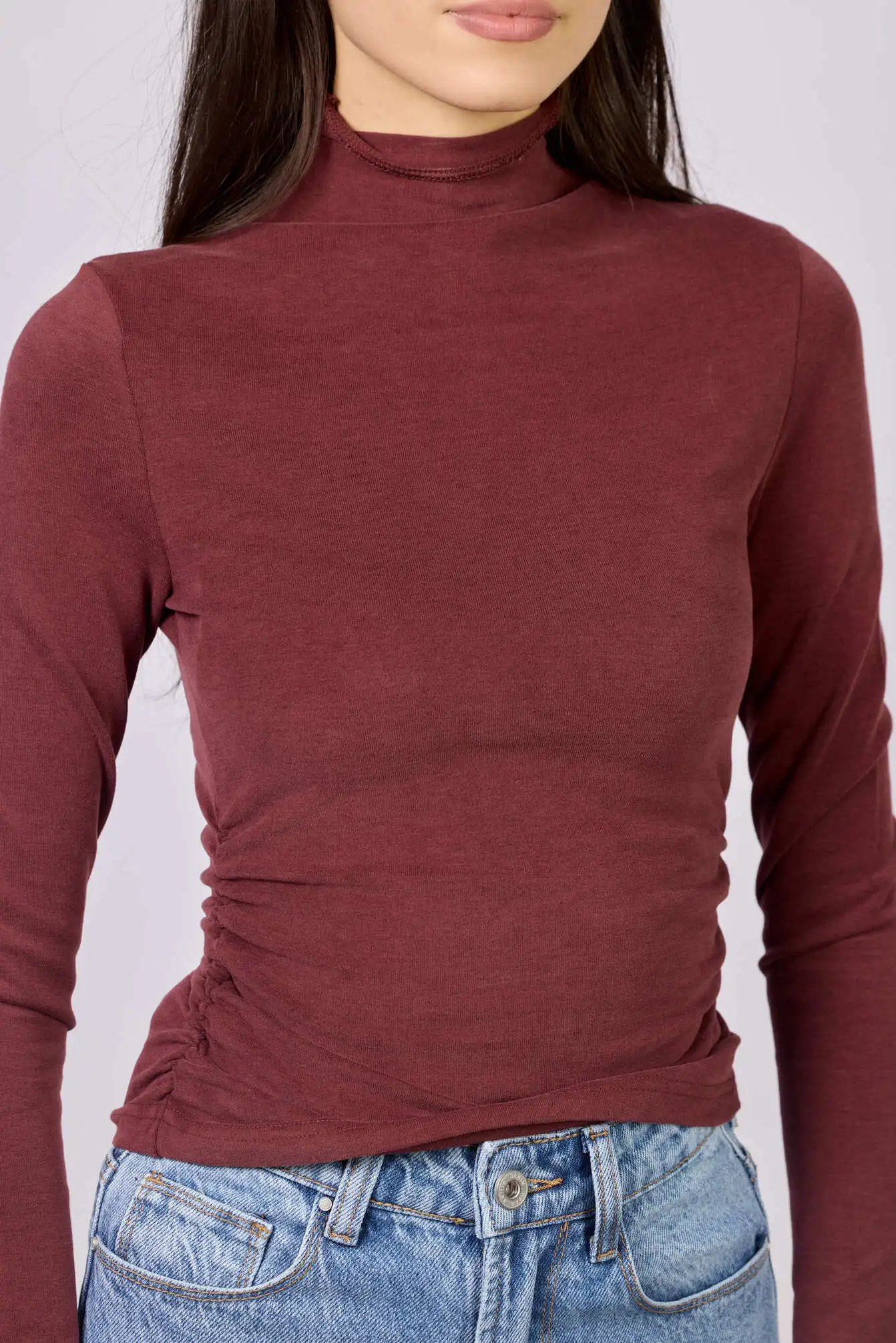 Лонгслив бордовый для женщин 42296-67 59