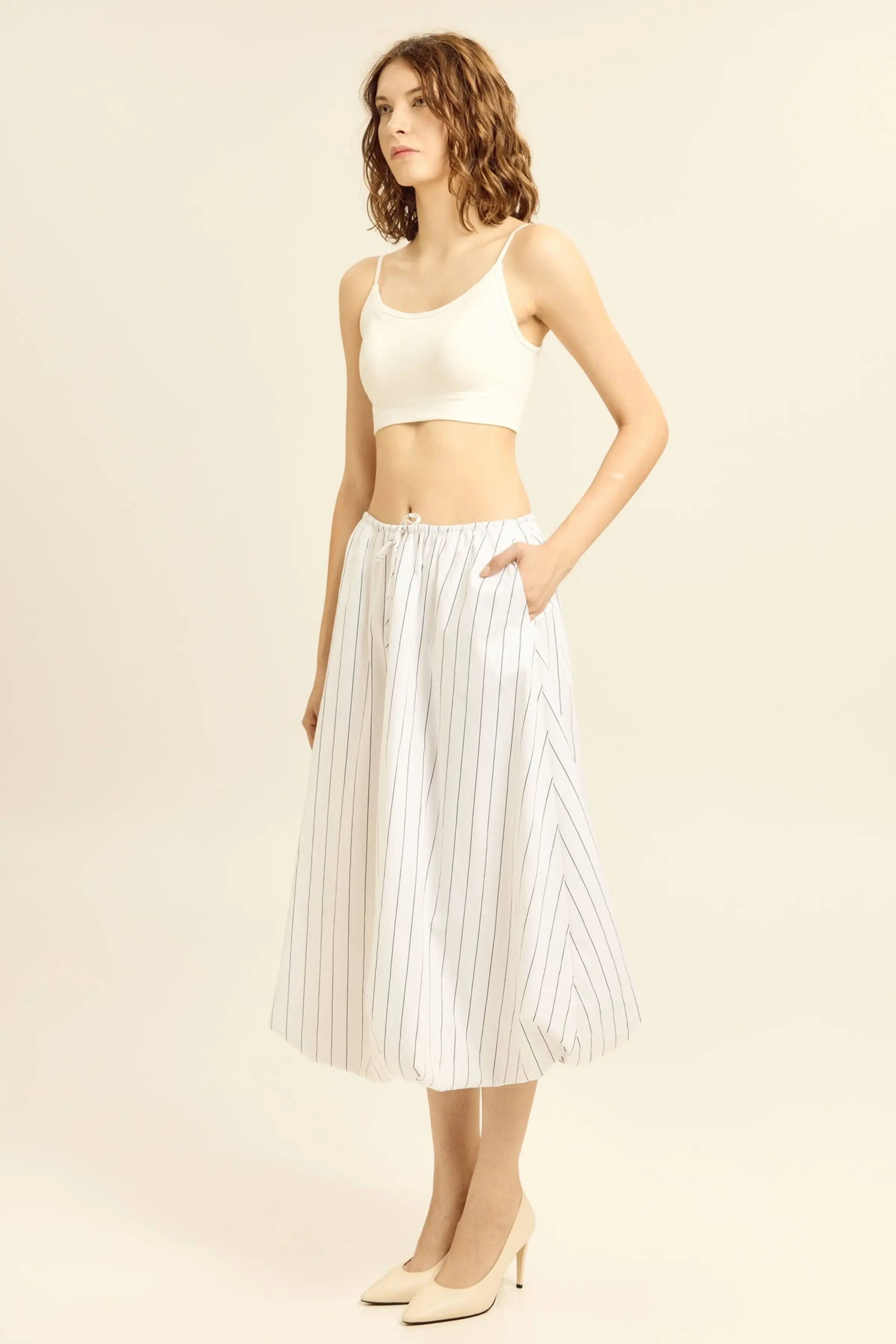 Юбка бело-черная полоска для женщин 45360D-46 52