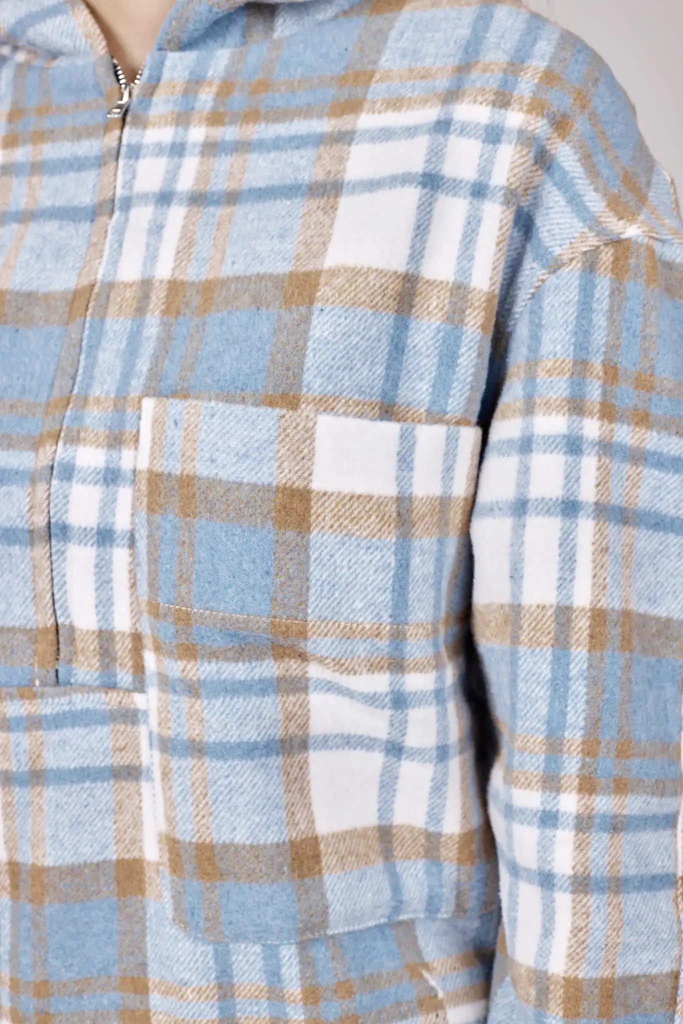 Худи синяя клетка для женщин 152/200/32113-209 62