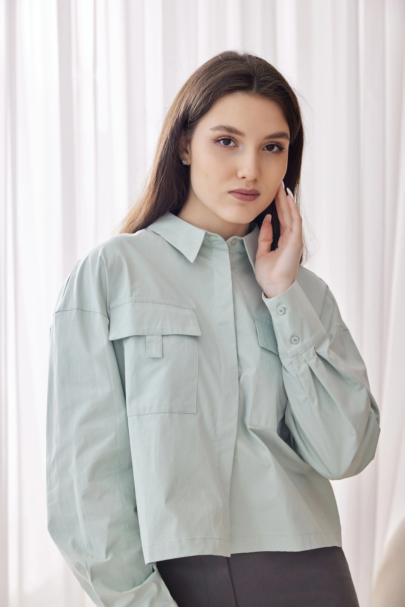 Рубашка зеленый для женщин 40258-34 66