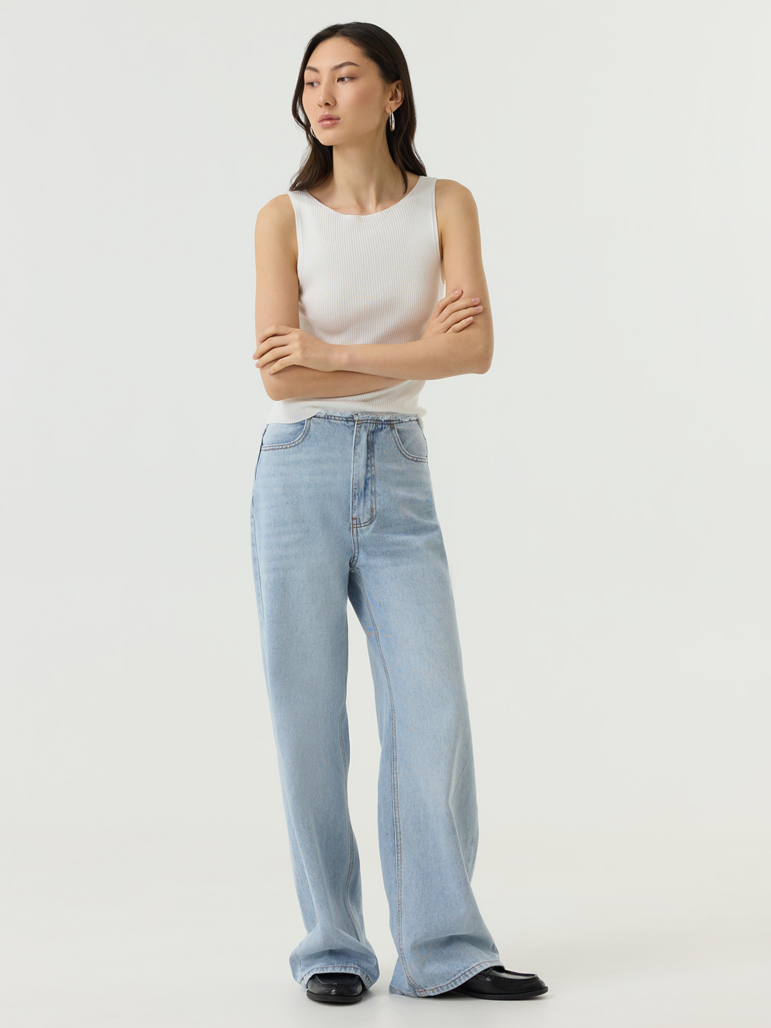 Топ белый для женщин 48124-4 46