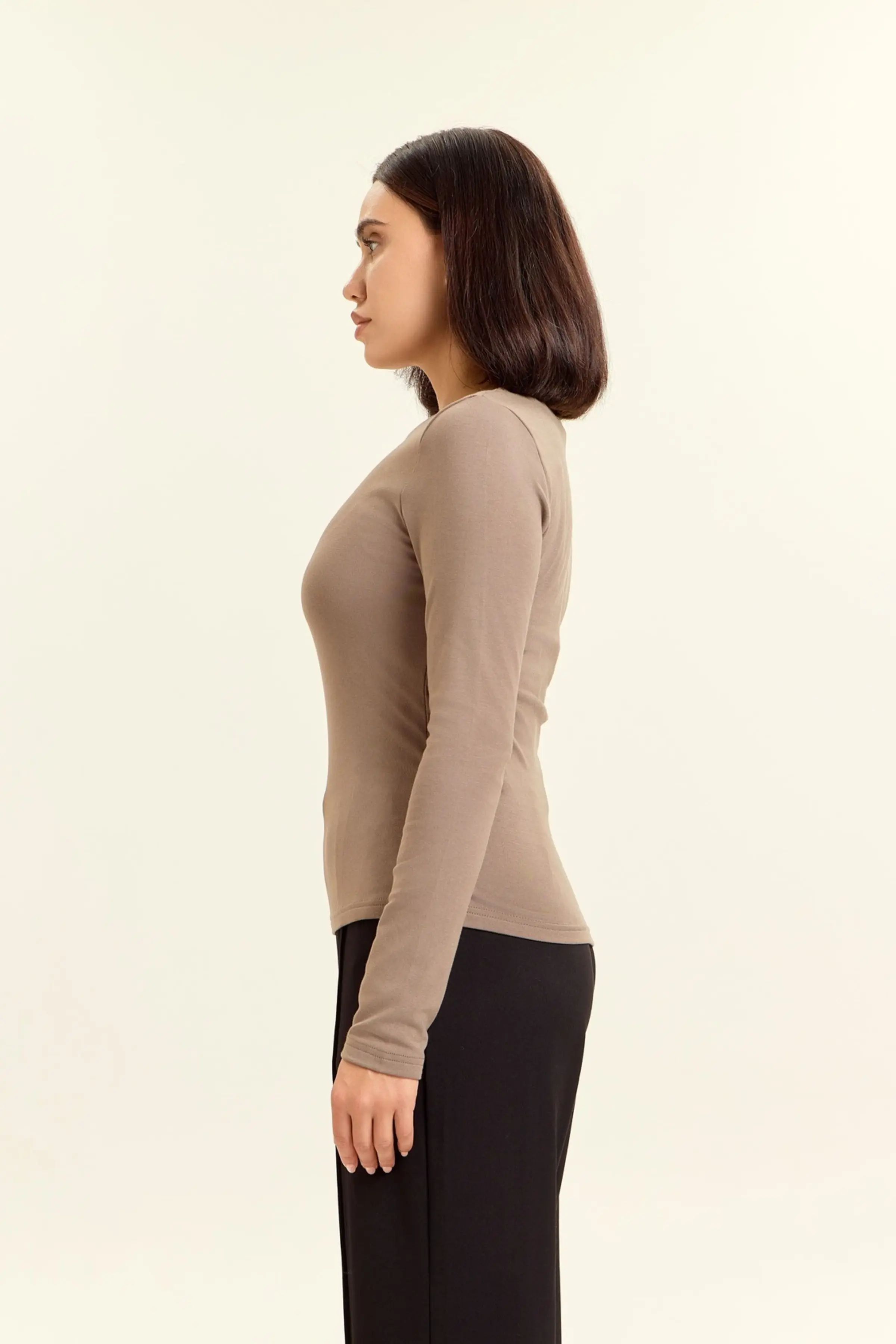 Лонгслив коричневый для женщин 47192-13 59