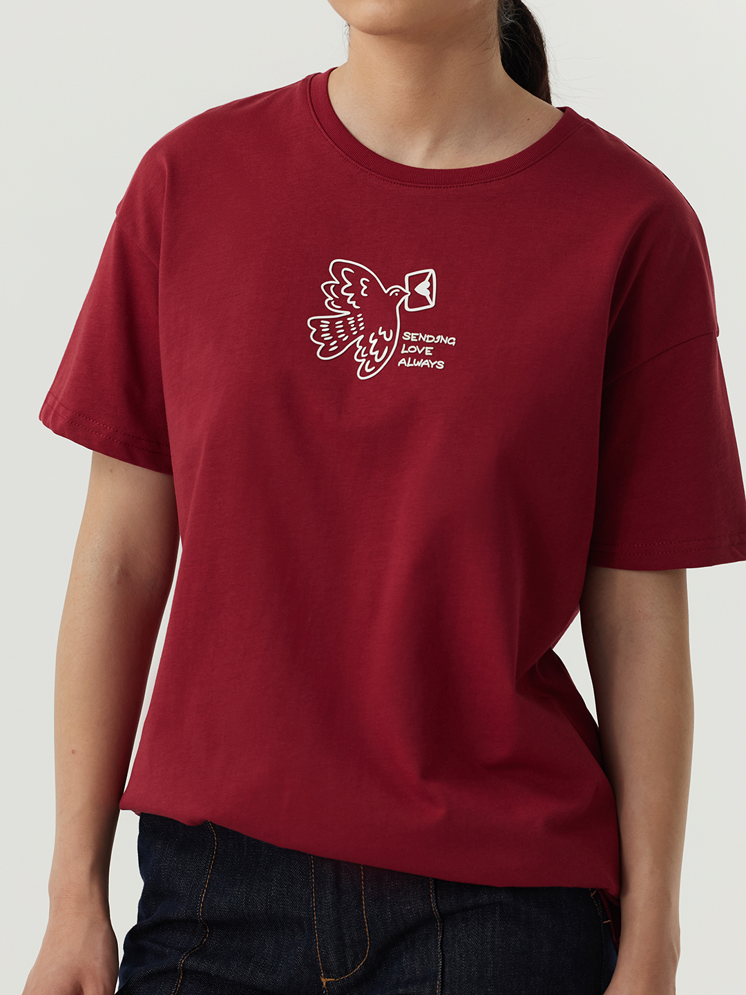 Футболка бордовый для женщин 48277-67 67