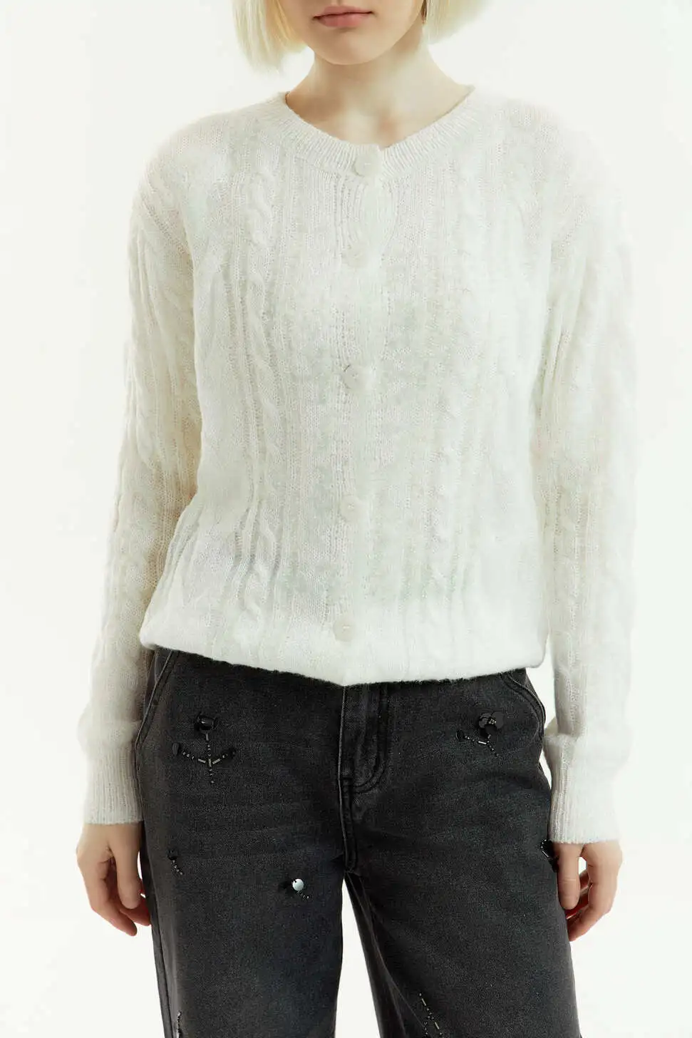 Кардиган белый для женщин 43155-4 50