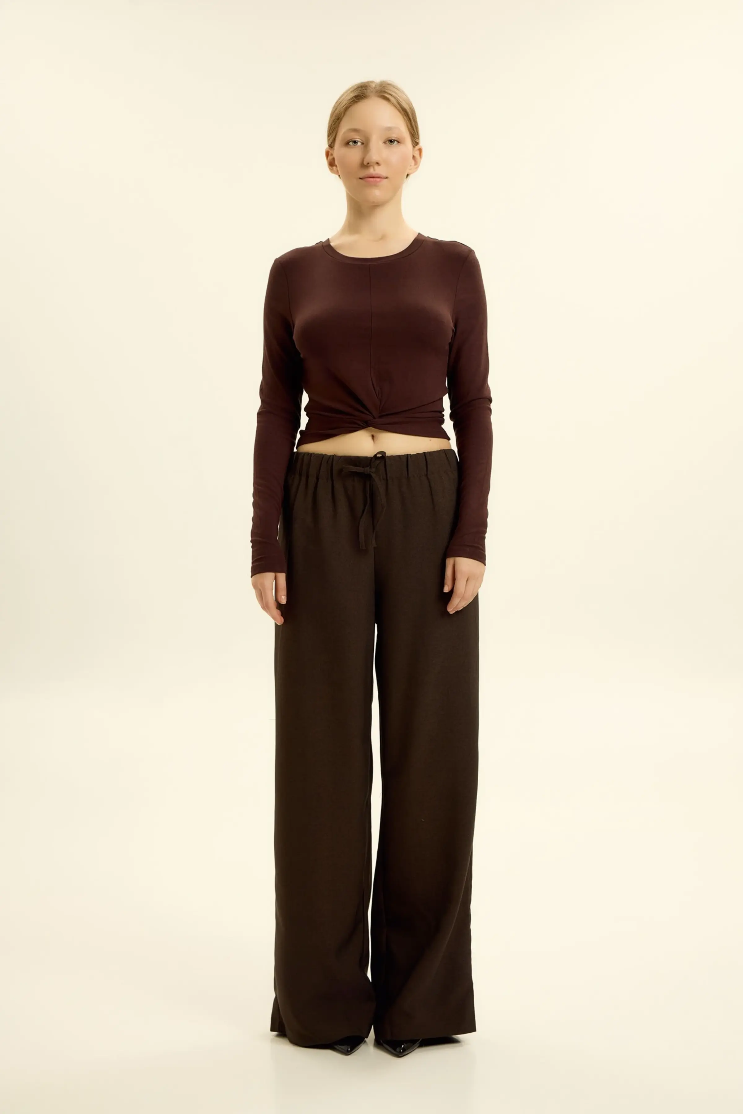 Лонгслив коричневый для женщин 46241-13 59