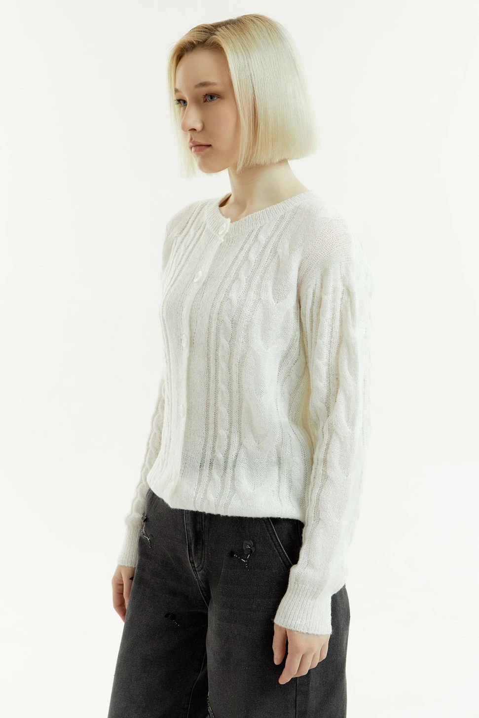 Кардиган белый для женщин 43155-4 50