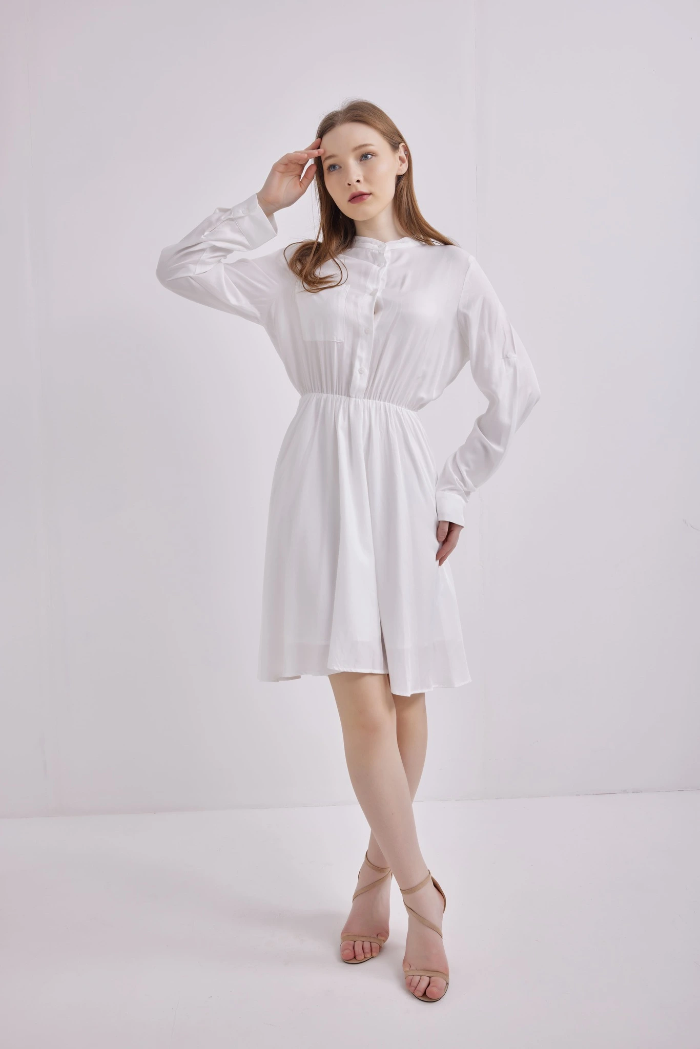 Платье белый для женщин 41155-4 54