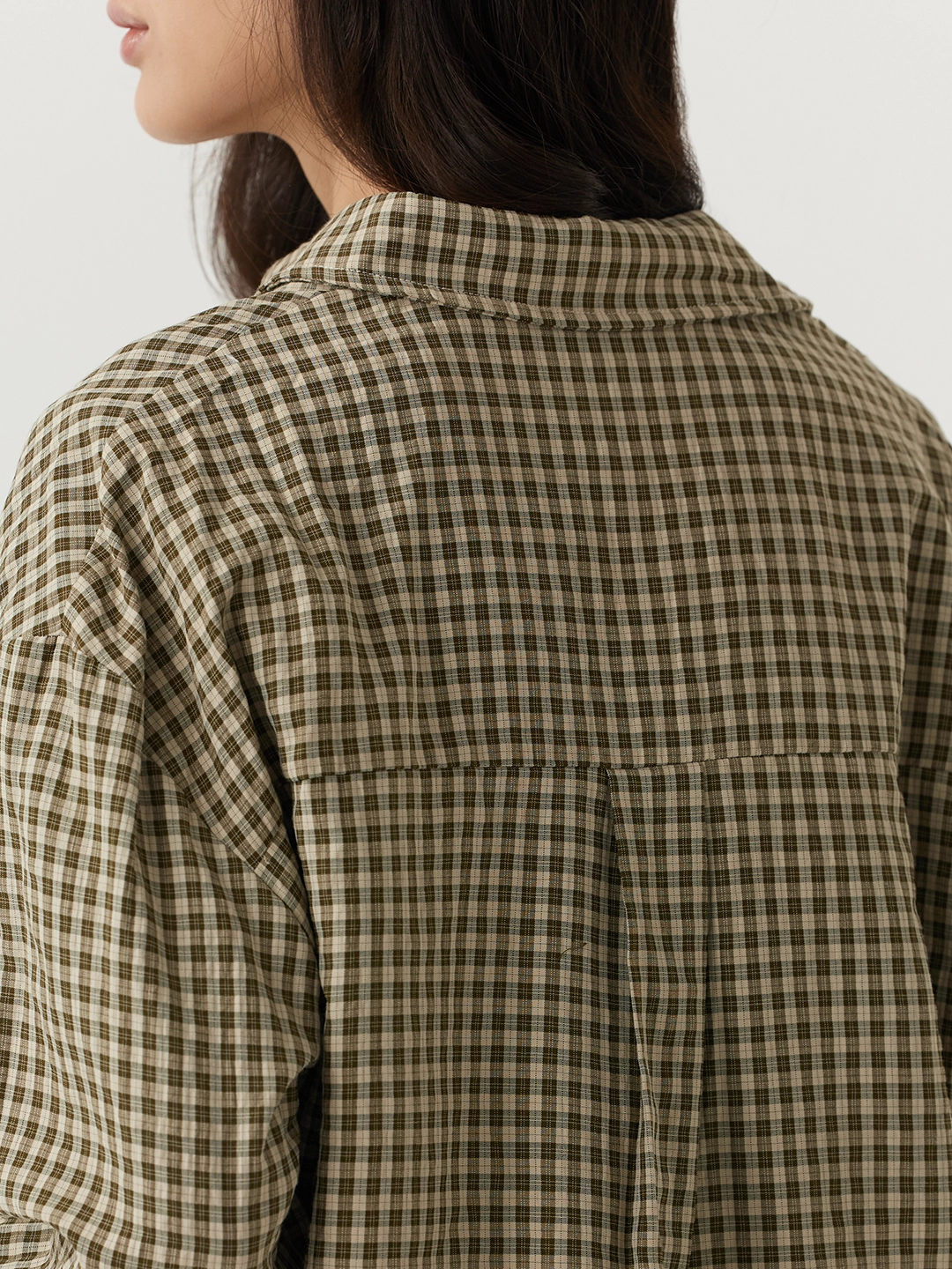 Рубашка зеленая клетка для женщин 48138-54 66