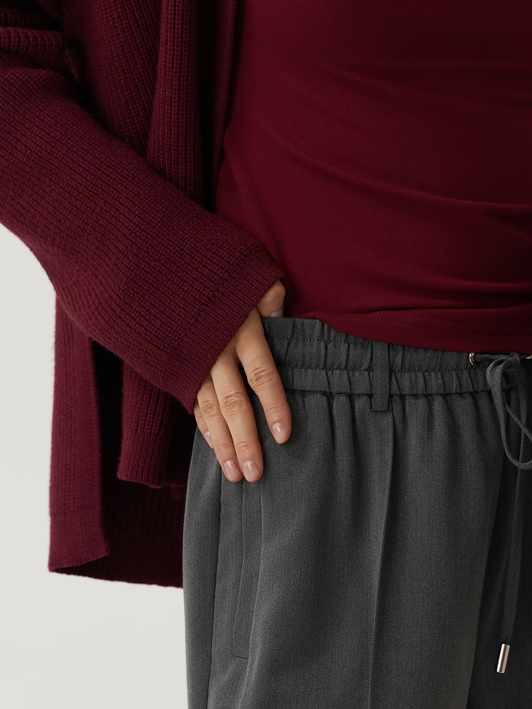 Лонгслив бордовый для женщин 48128-67 59