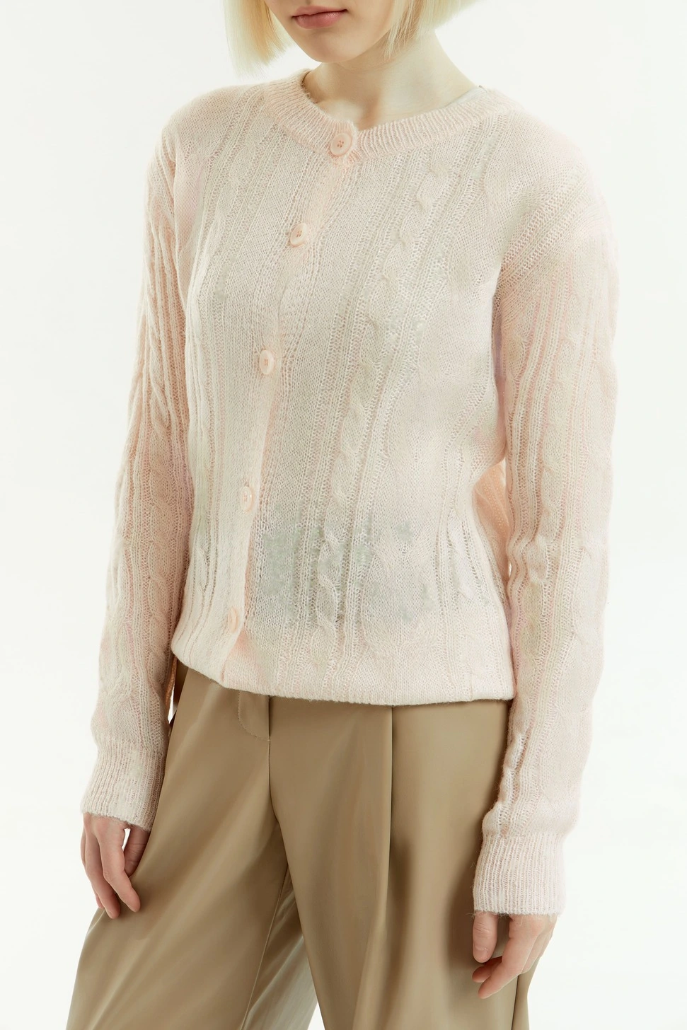 Кардиган розовый для женщин 43155-17 50