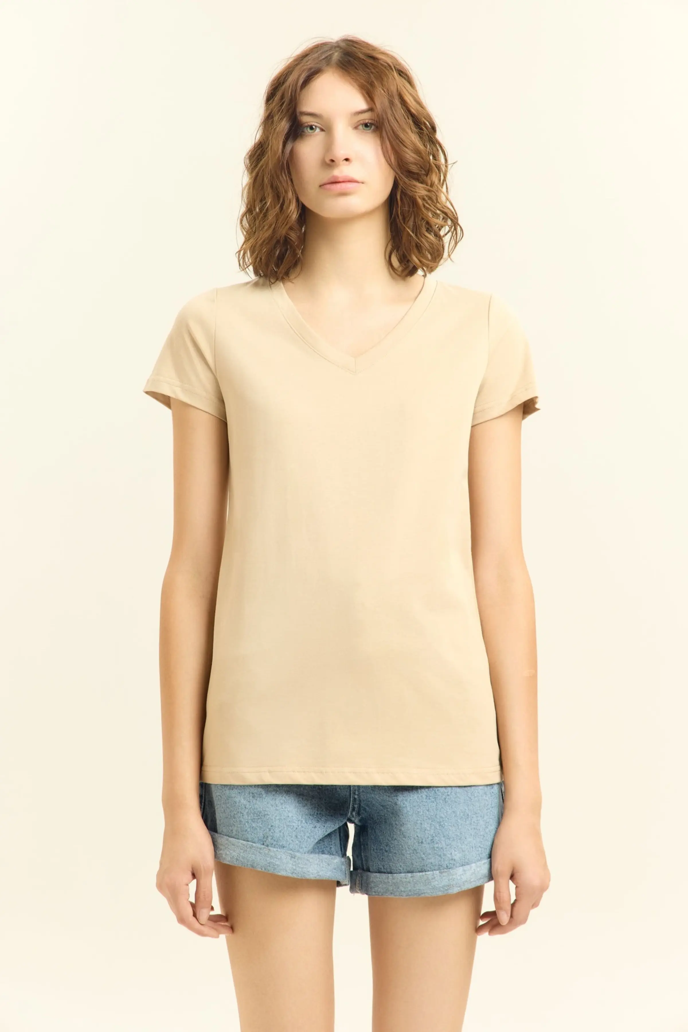 Футболка бежевый для женщин 45262-15 67