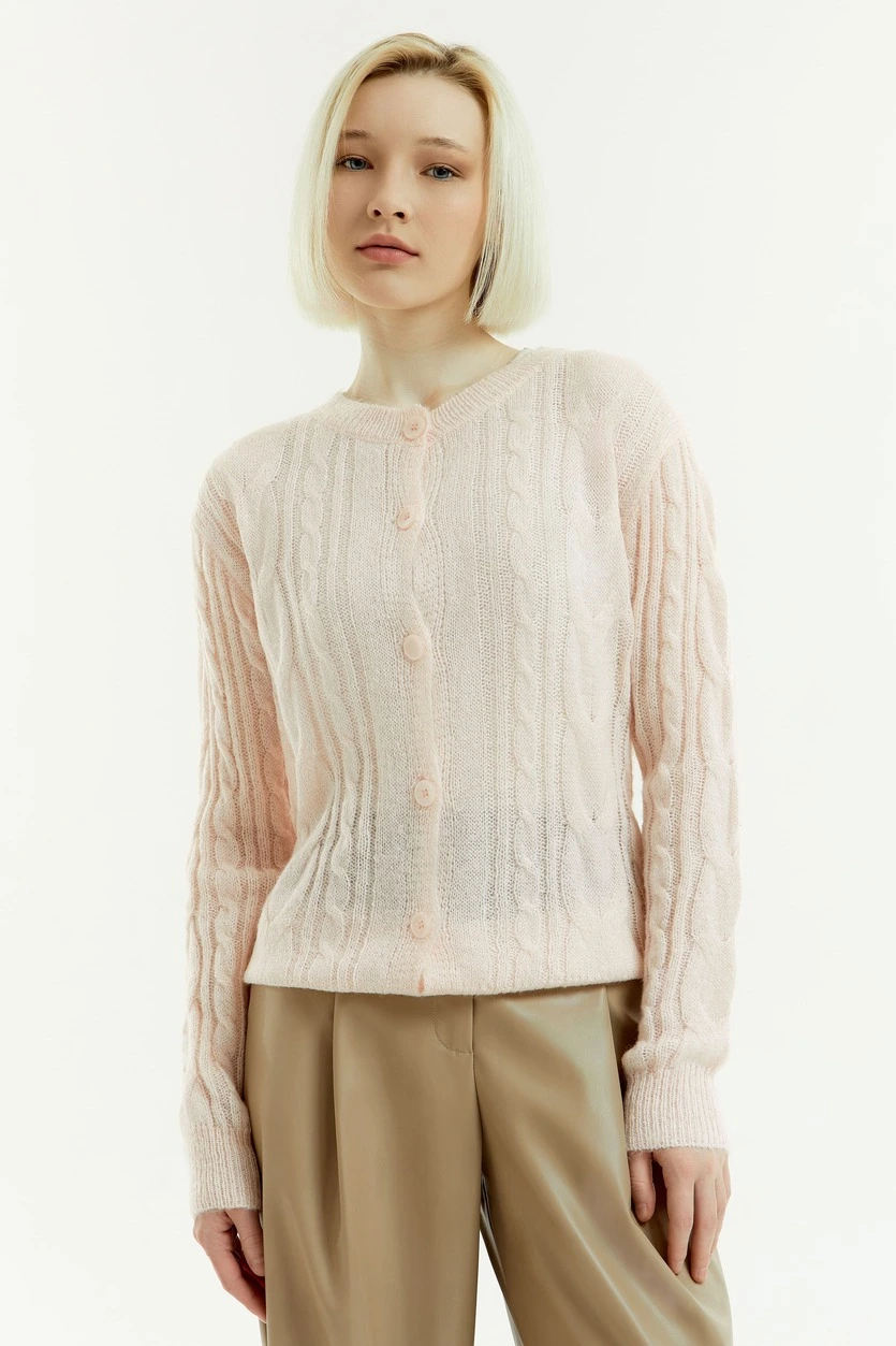 Кардиган розовый для женщин 43155-17 50