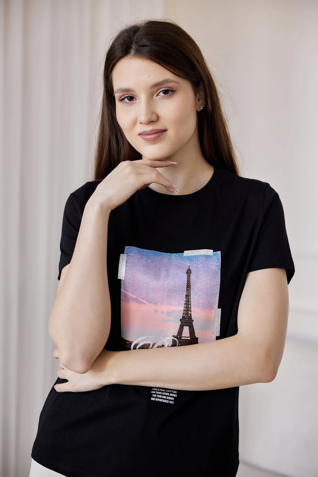 Футболка черный для женщин 41114-1 67