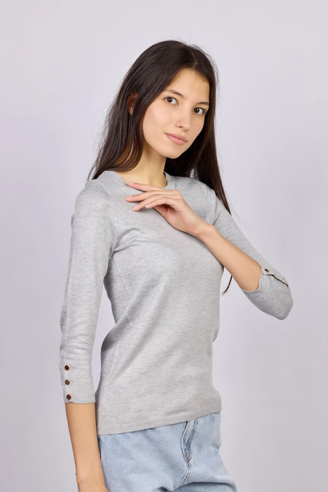 Джемпер серый для женщин 42258-61 60