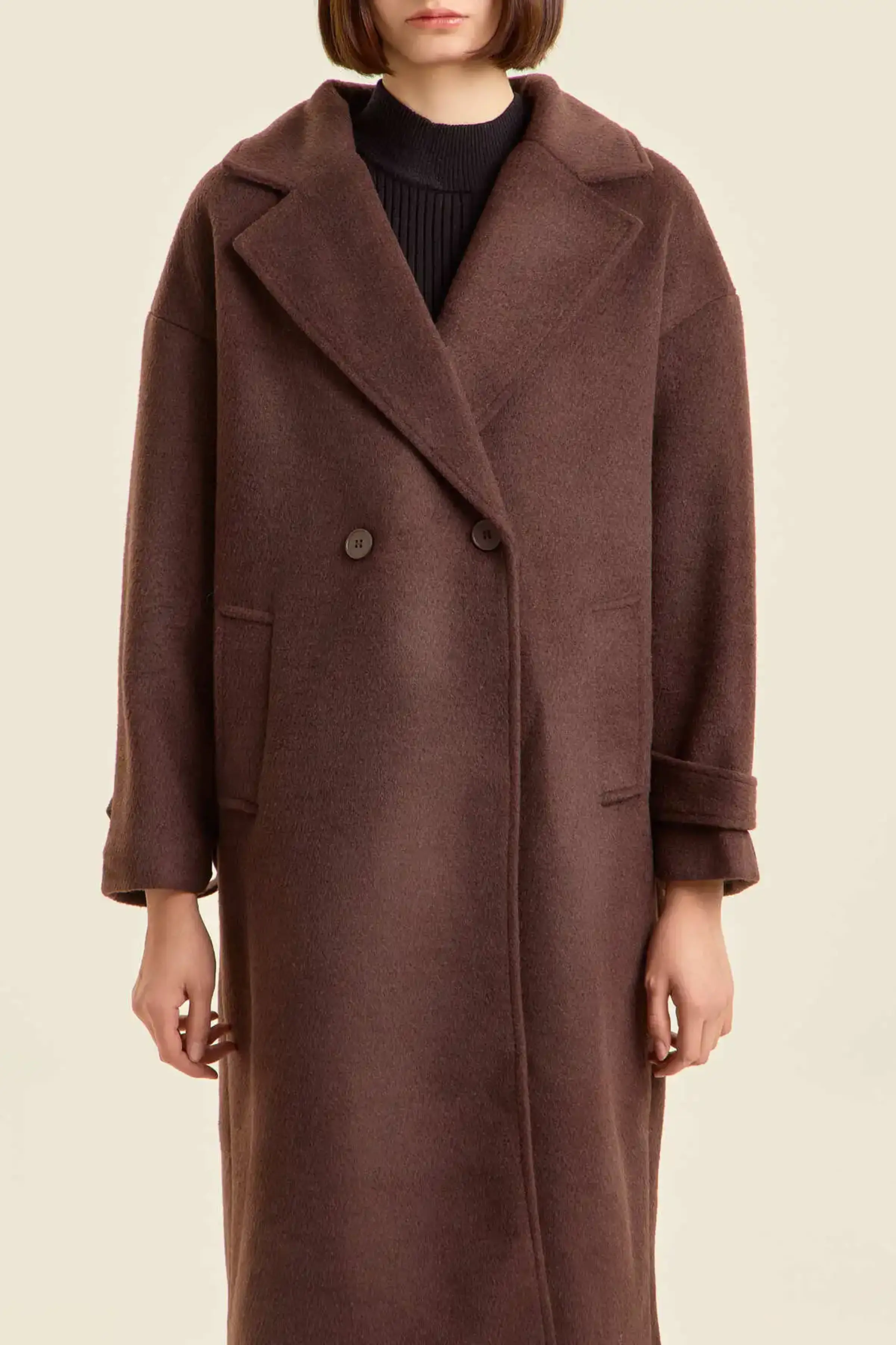 Пальто коричневый для женщин 47111-13 53