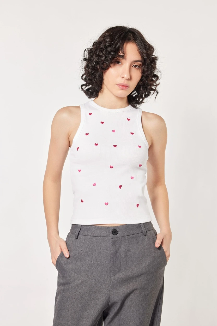 Топ белый для женщин 44241-4 46