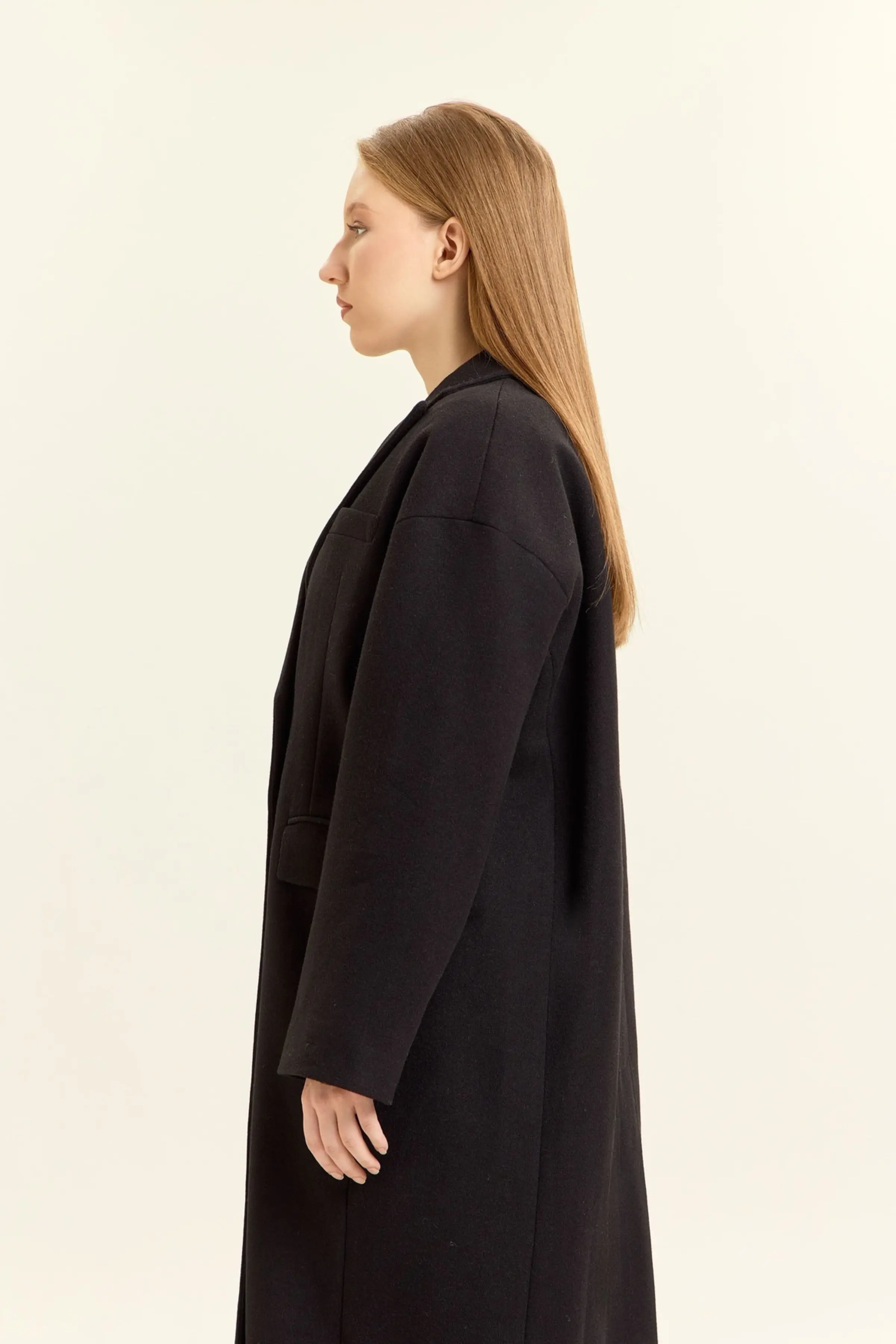 Пальто черный для женщин 47110-1 53