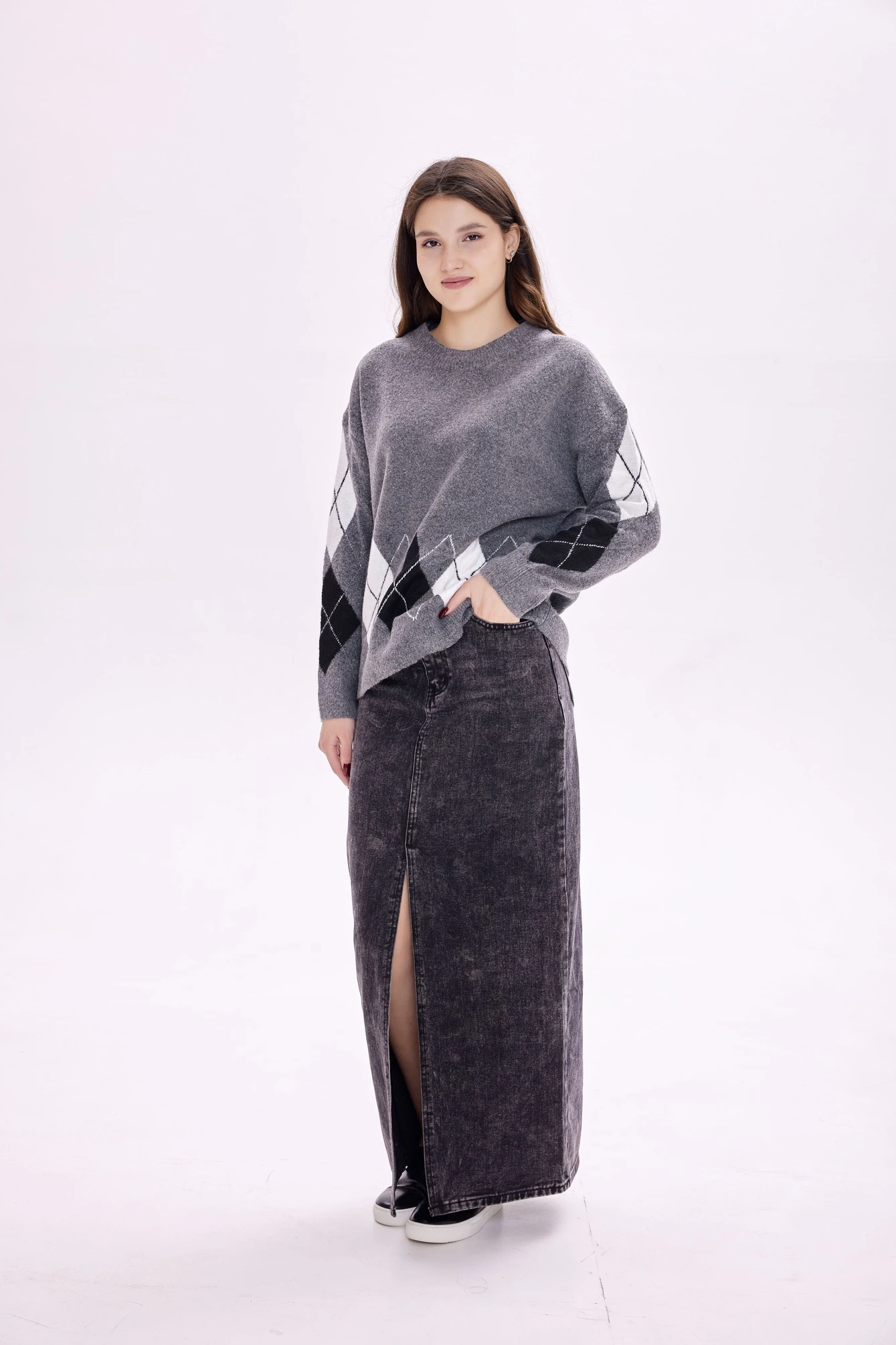 Юбка серый для женщин 39164-61 52