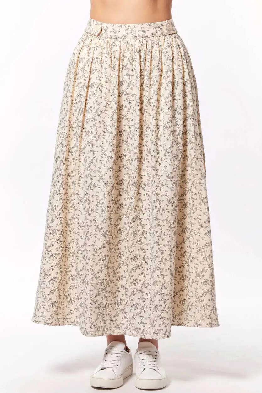 Юбка белый в цветочек для женщин 44214-134 52